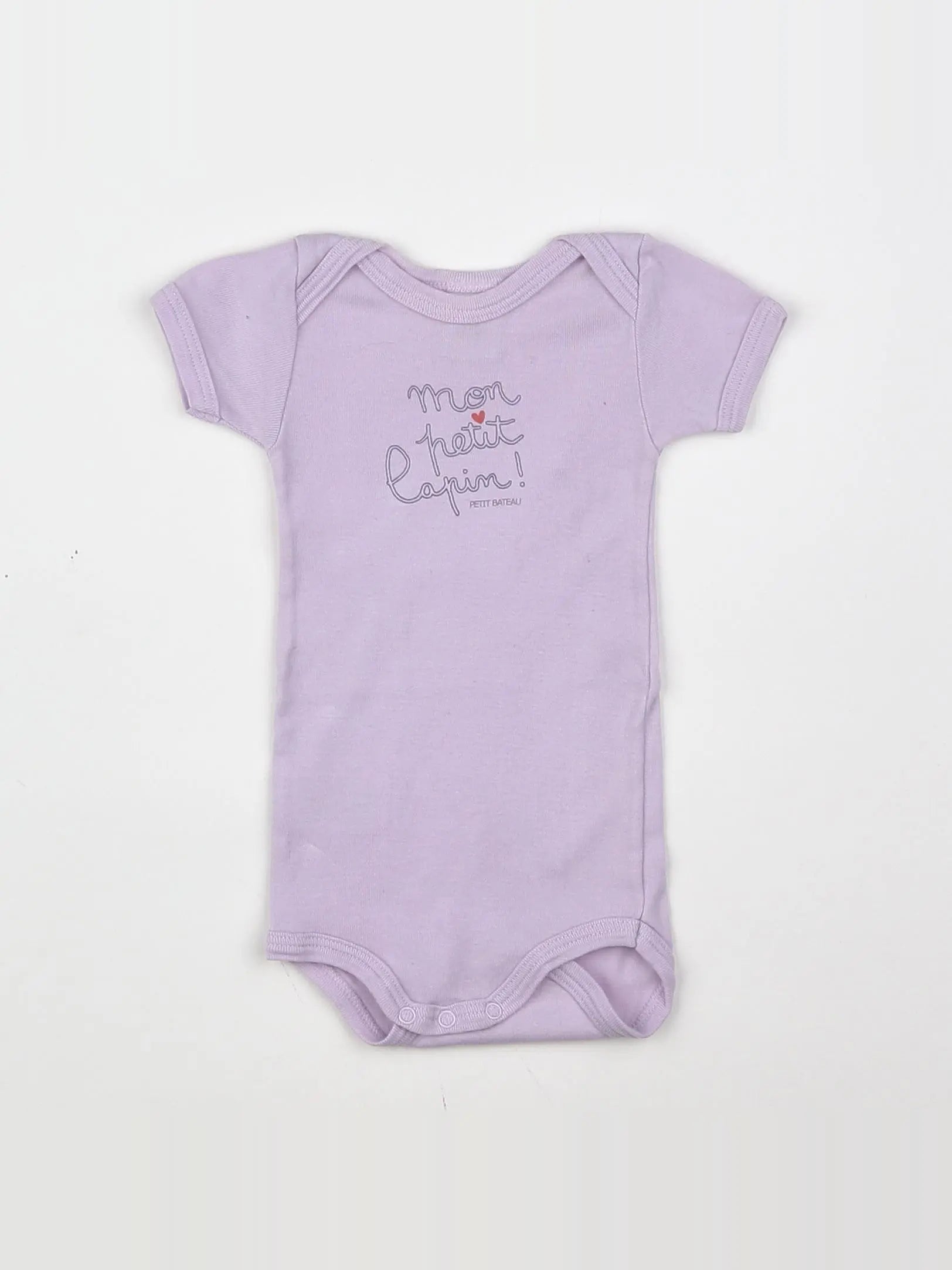Petit Bateau - body violet - 3 mois