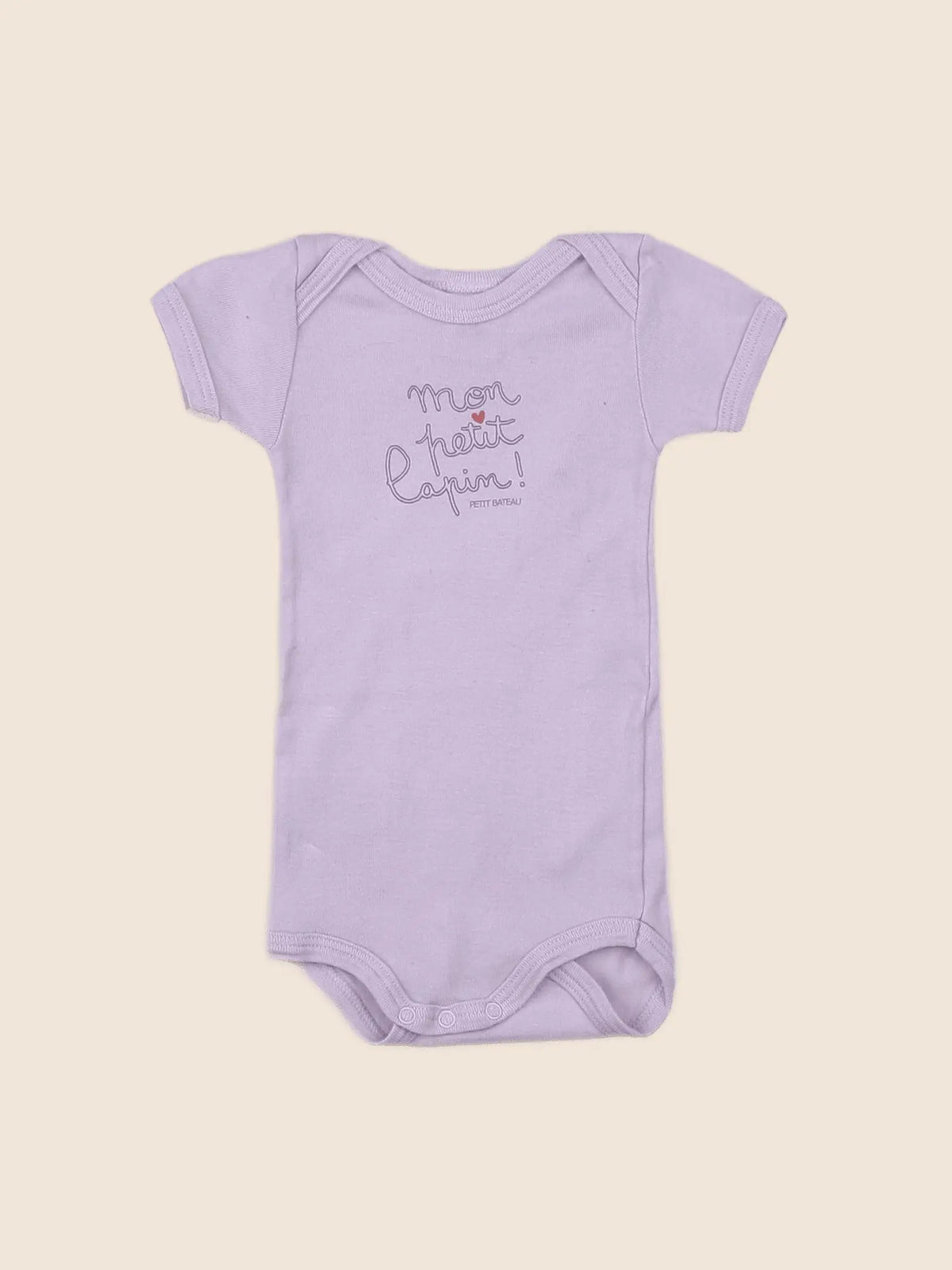Petit Bateau - body violet - 3 mois