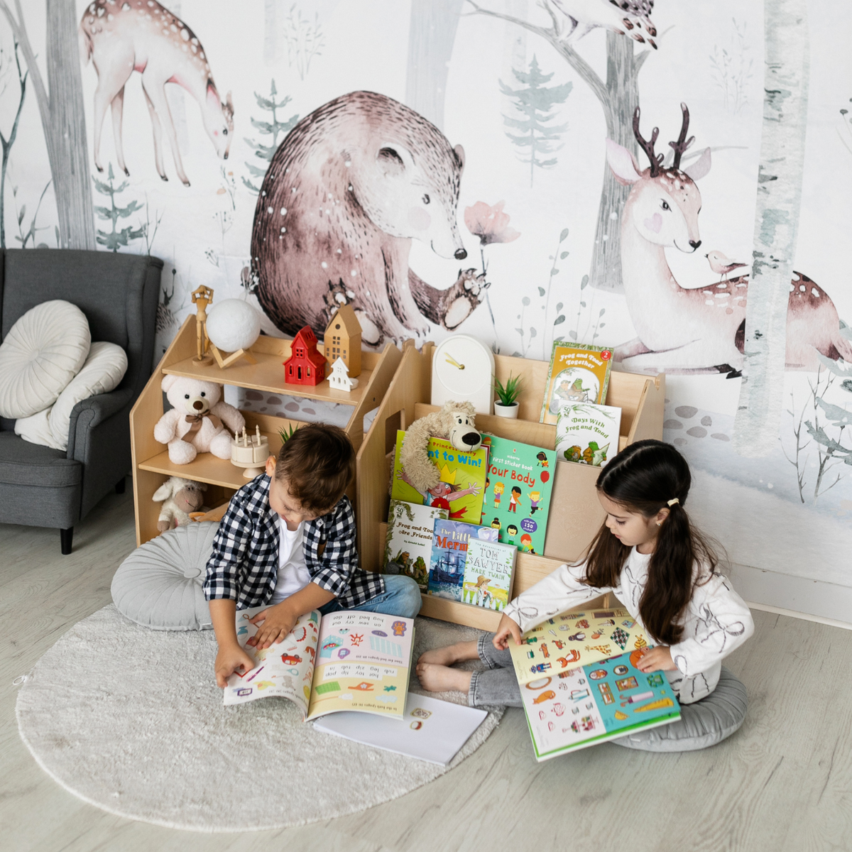 Ensemble - Bibliothèque enfant + Étagère à jouets - édition limitée