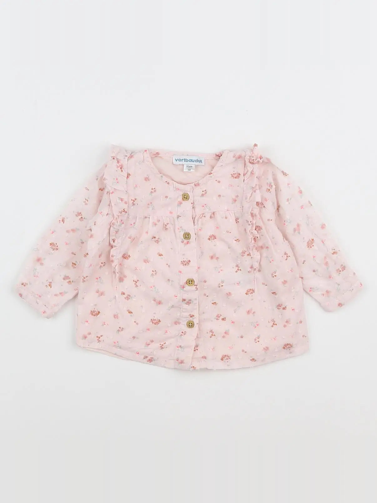 Vertbaudet - blouse rose - 3 mois