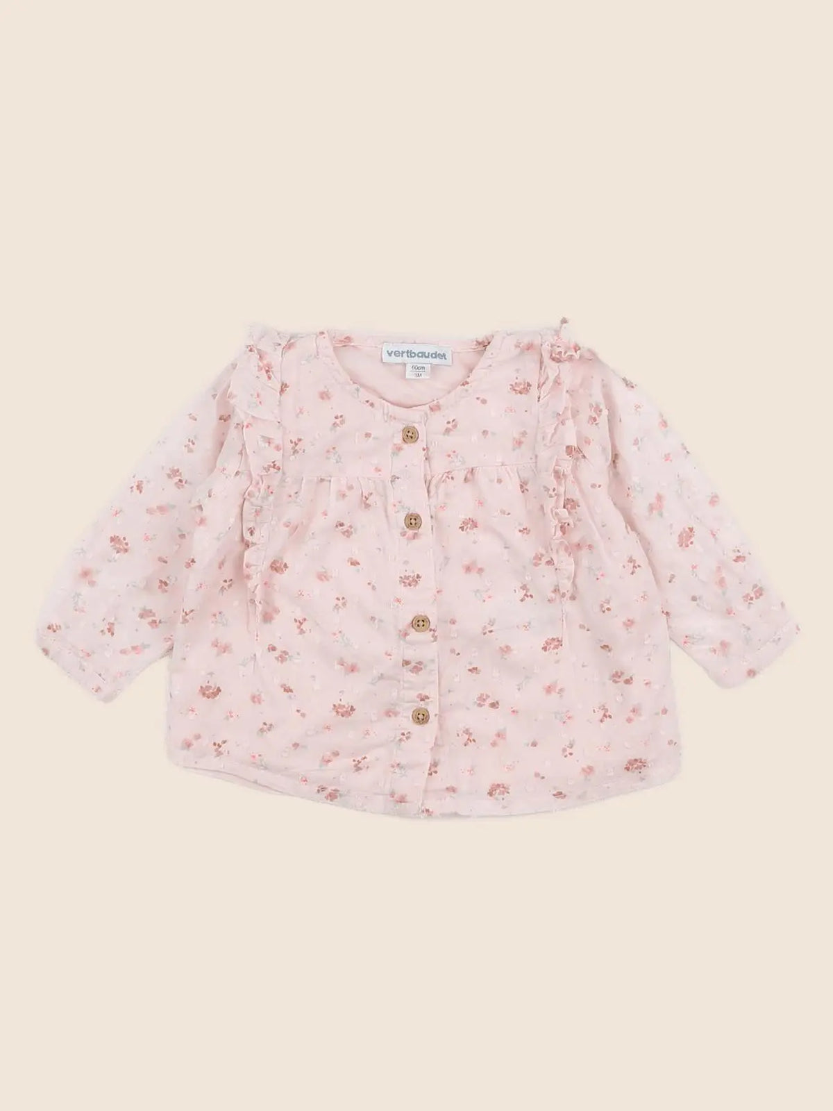 Vertbaudet - blouse rose - 3 mois