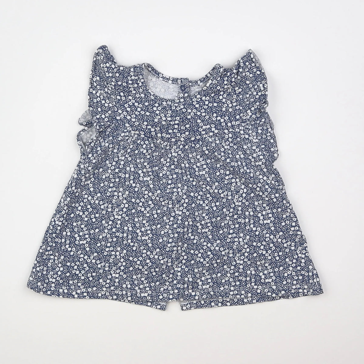 Vertbaudet - tee-shirt blanc, bleu - 12 mois