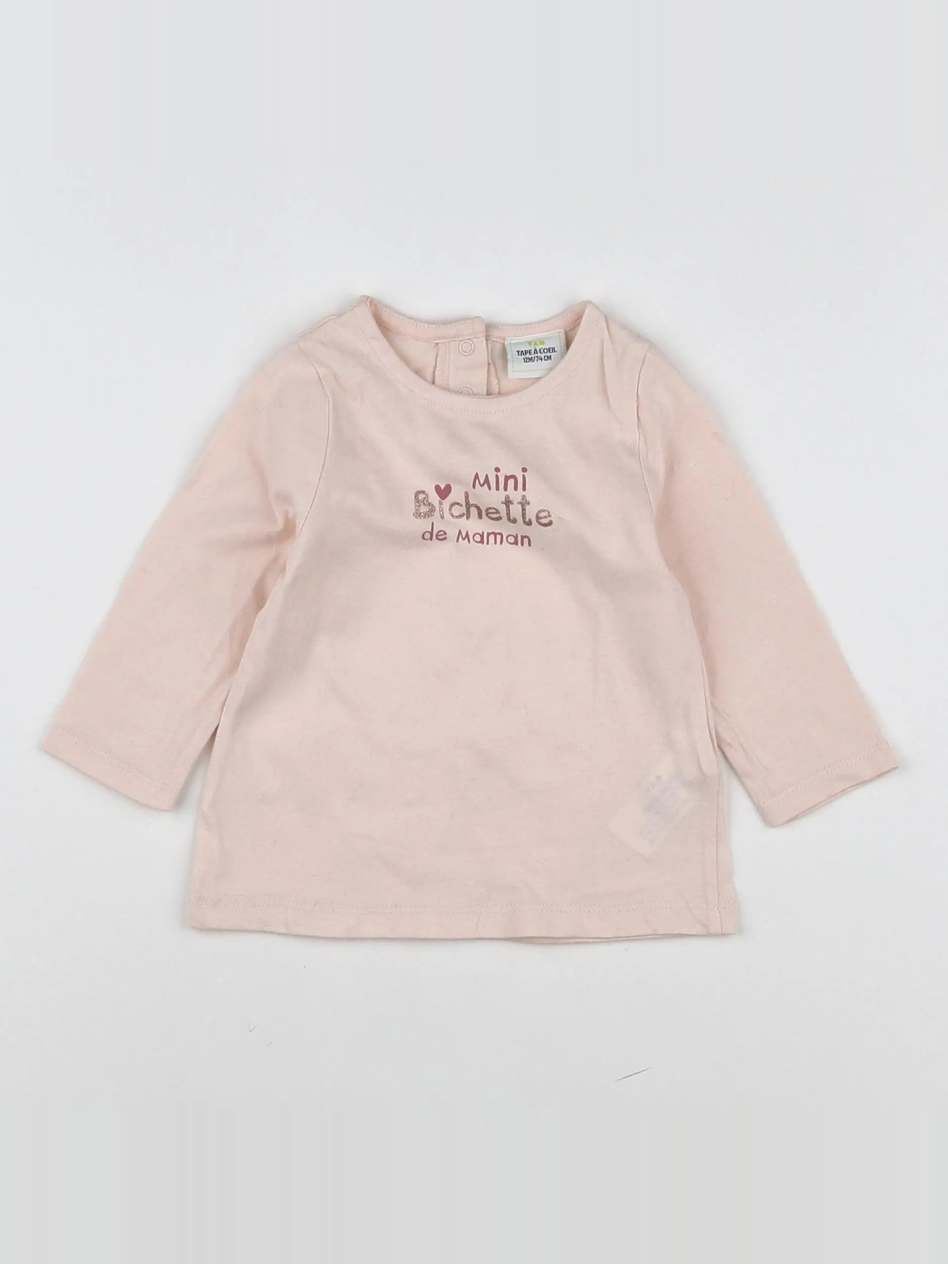 Tape à l'oeil - tee-shirt rose - 12 mois