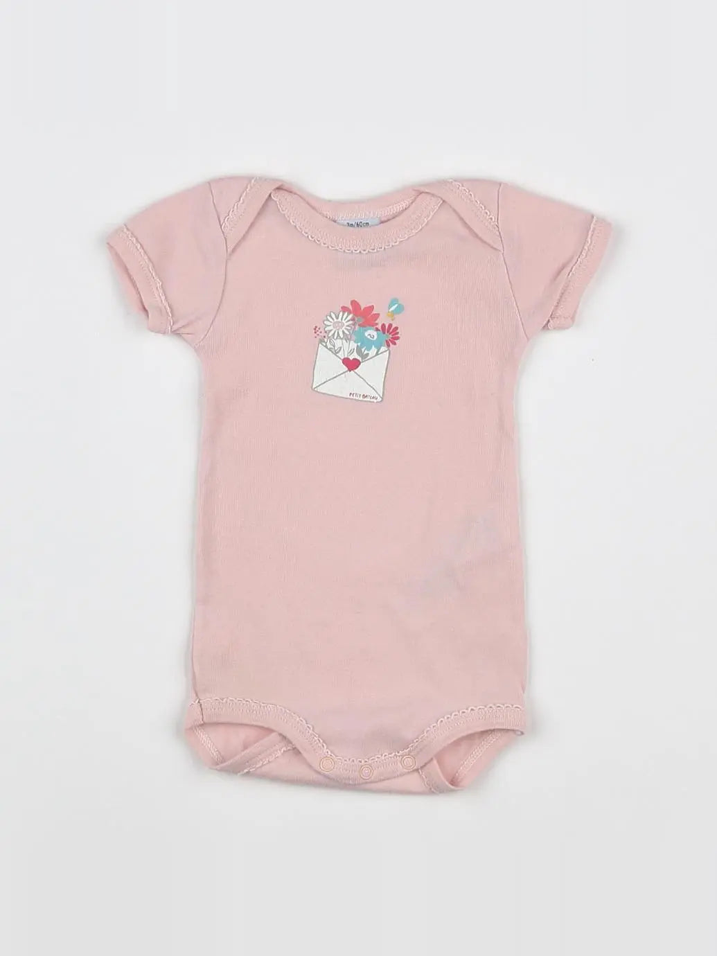 Petit Bateau - body rose - 3 mois