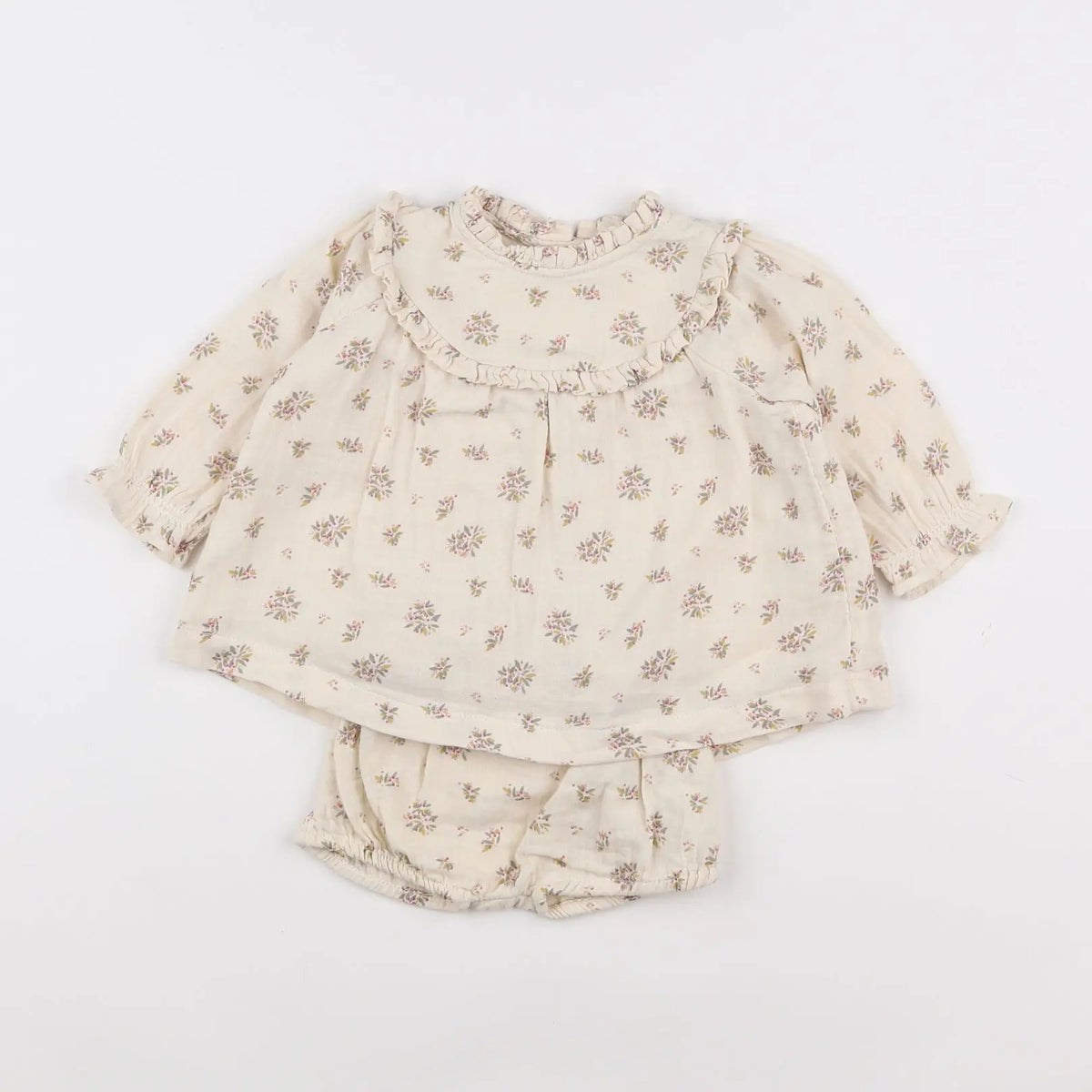 Vertbaudet - robe beige - 3 mois