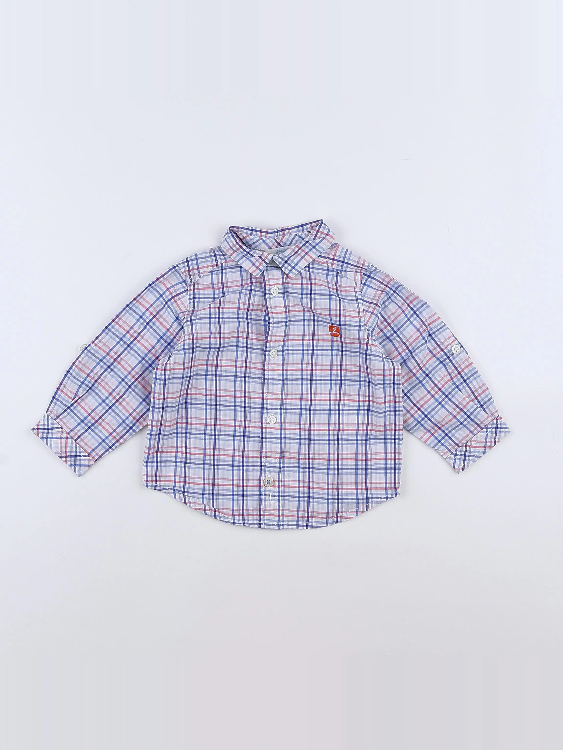 Jacadi - chemise bleu - 12 mois