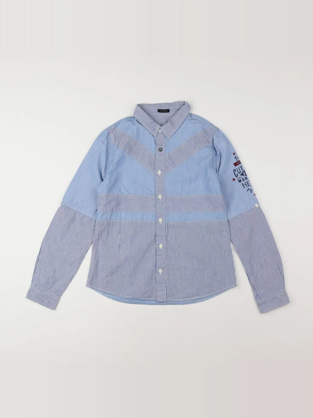 IKKS - chemise imprimé au dos bleu - 10 ans