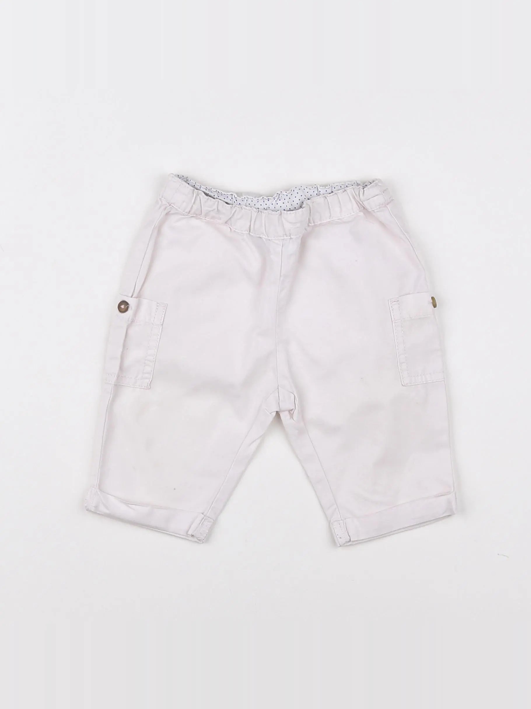 Petit Bateau - pantalon blanc - 3 mois