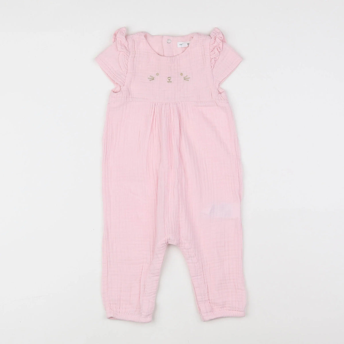 Vertbaudet - combinaison rose - 9 mois