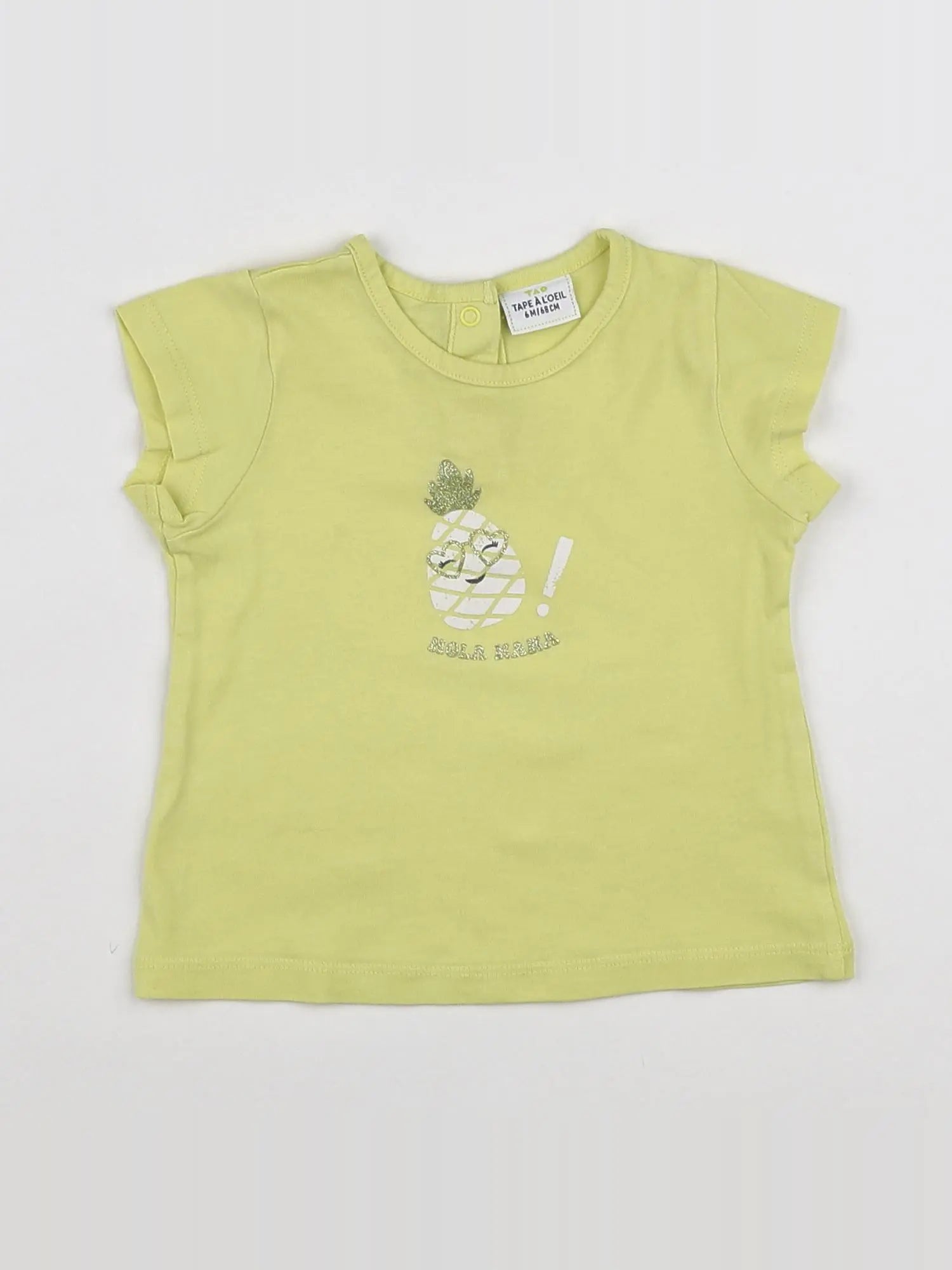Tape à l'oeil - tee-shirt jaune - 6 mois