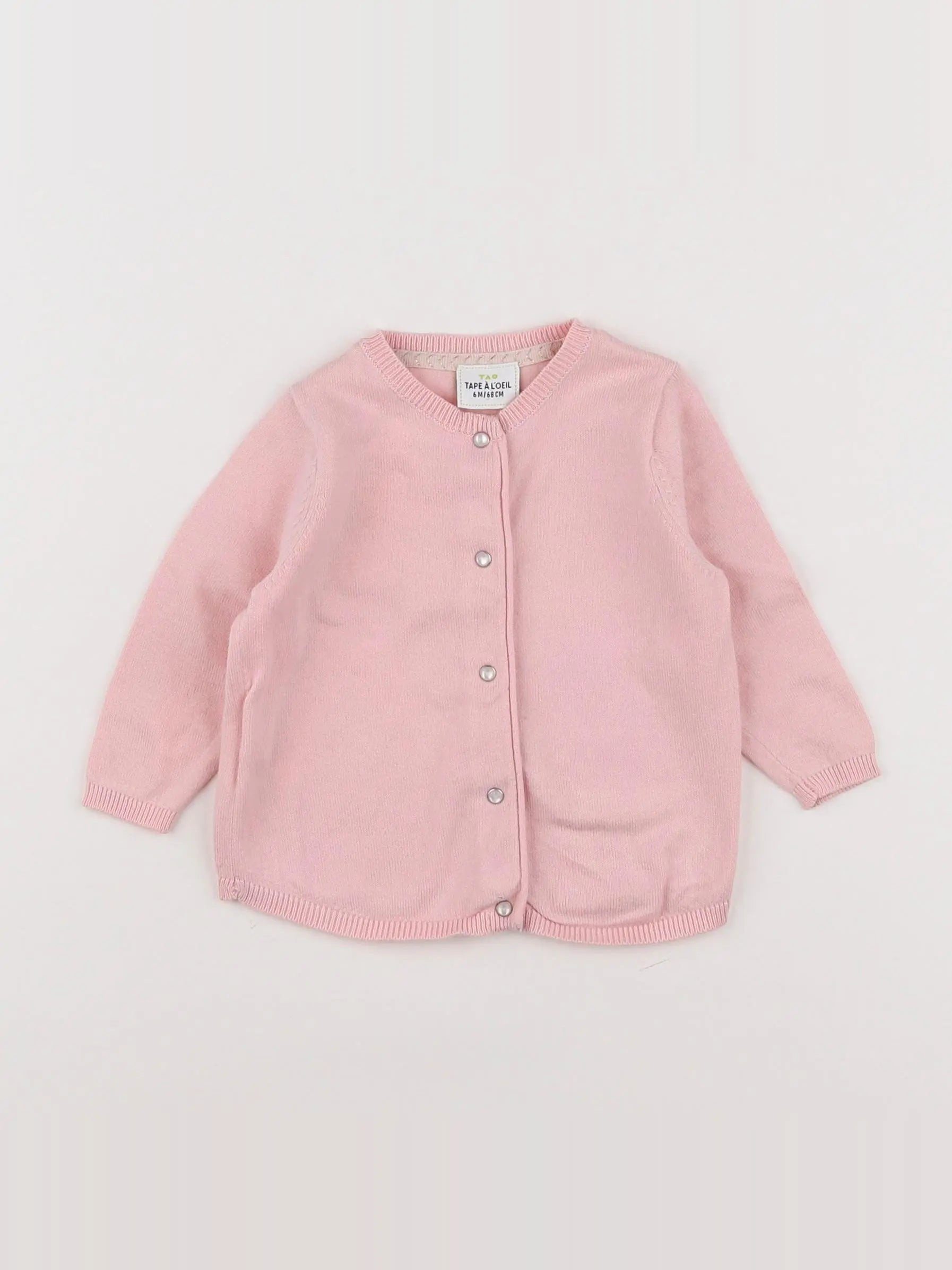 Tape à l'oeil - gilet rose - 6 mois