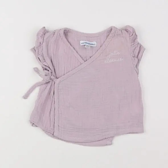 Vertbaudet - tee-shirt violet - 3 mois