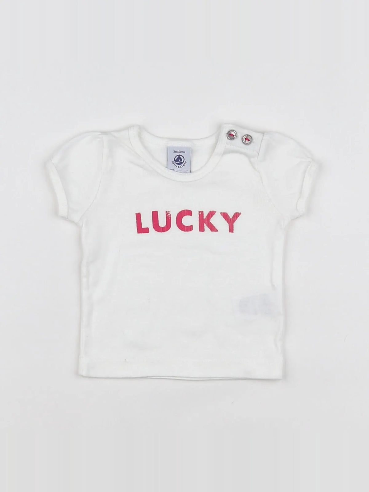 Petit Bateau - tee-shirt blanc - 3 mois