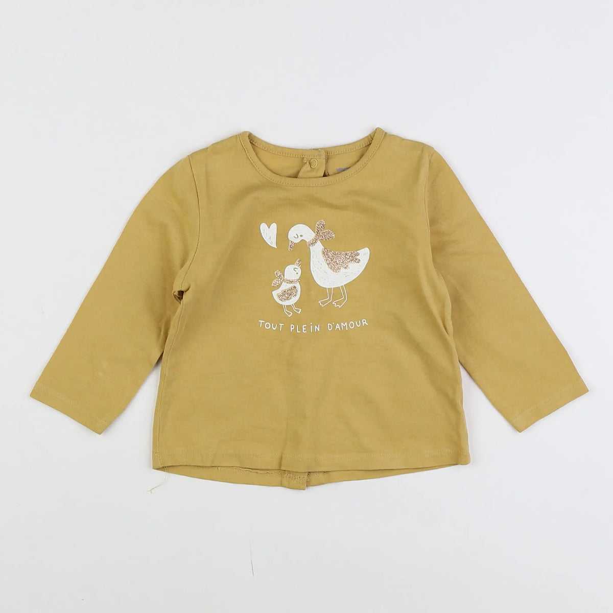Vertbaudet - tee-shirt jaune, multicolore - 9 mois