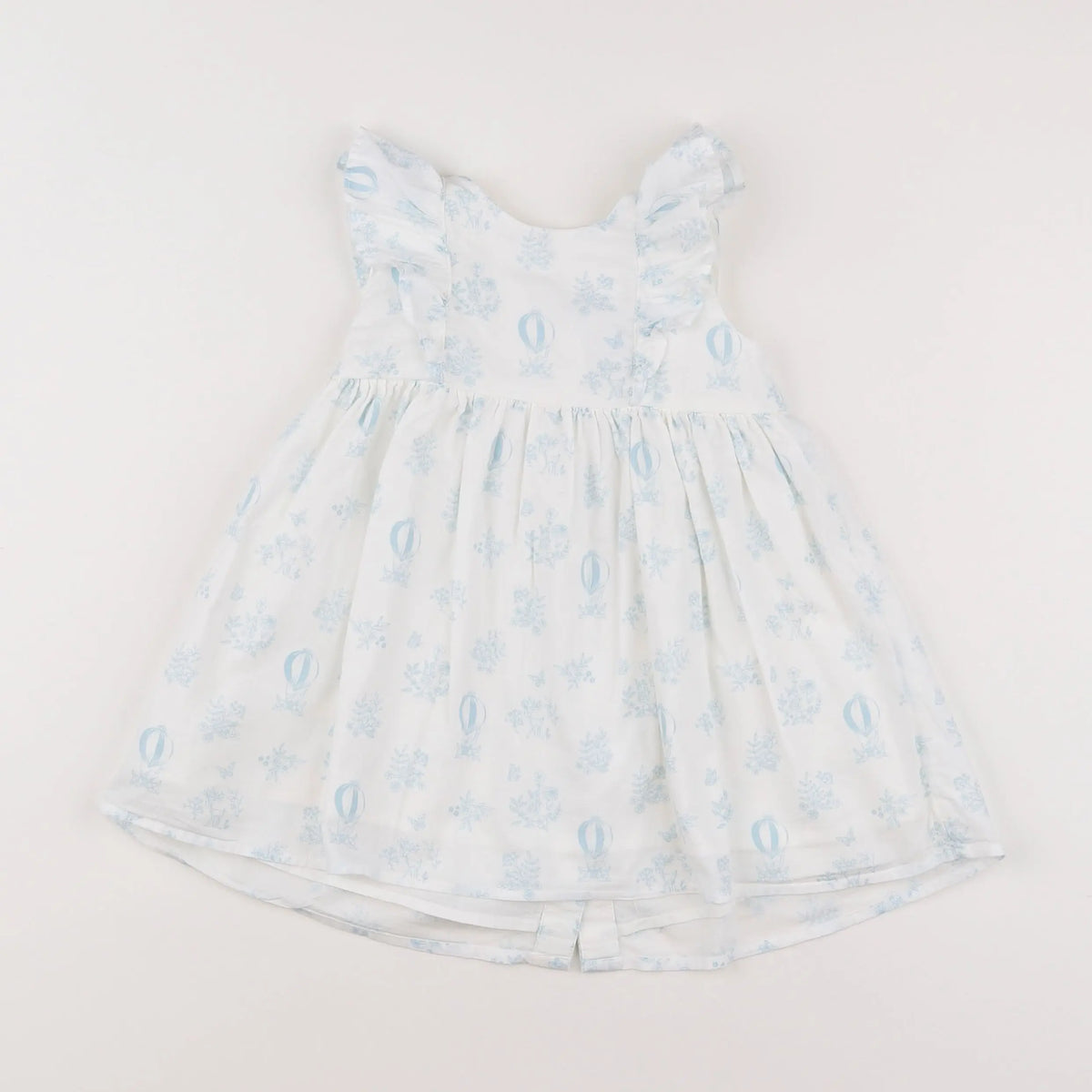 Vertbaudet - robe blanc, bleu - 12 mois