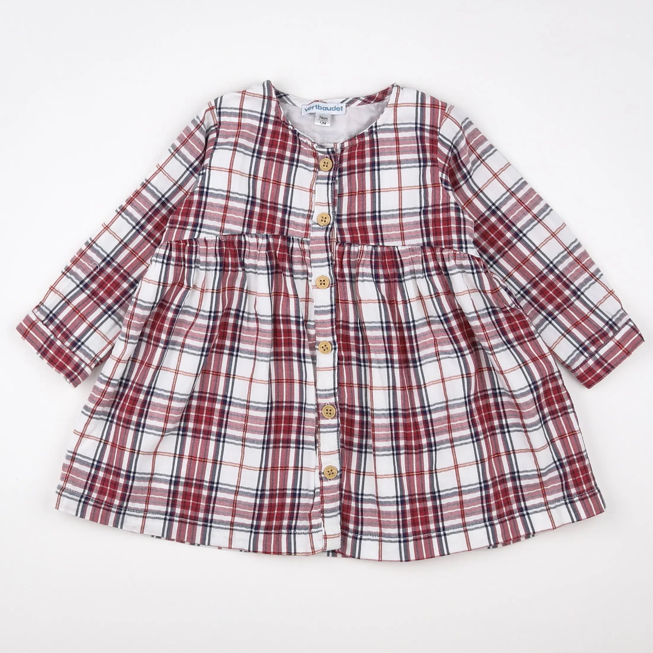 Vertbaudet - robe multicolore - 12 mois