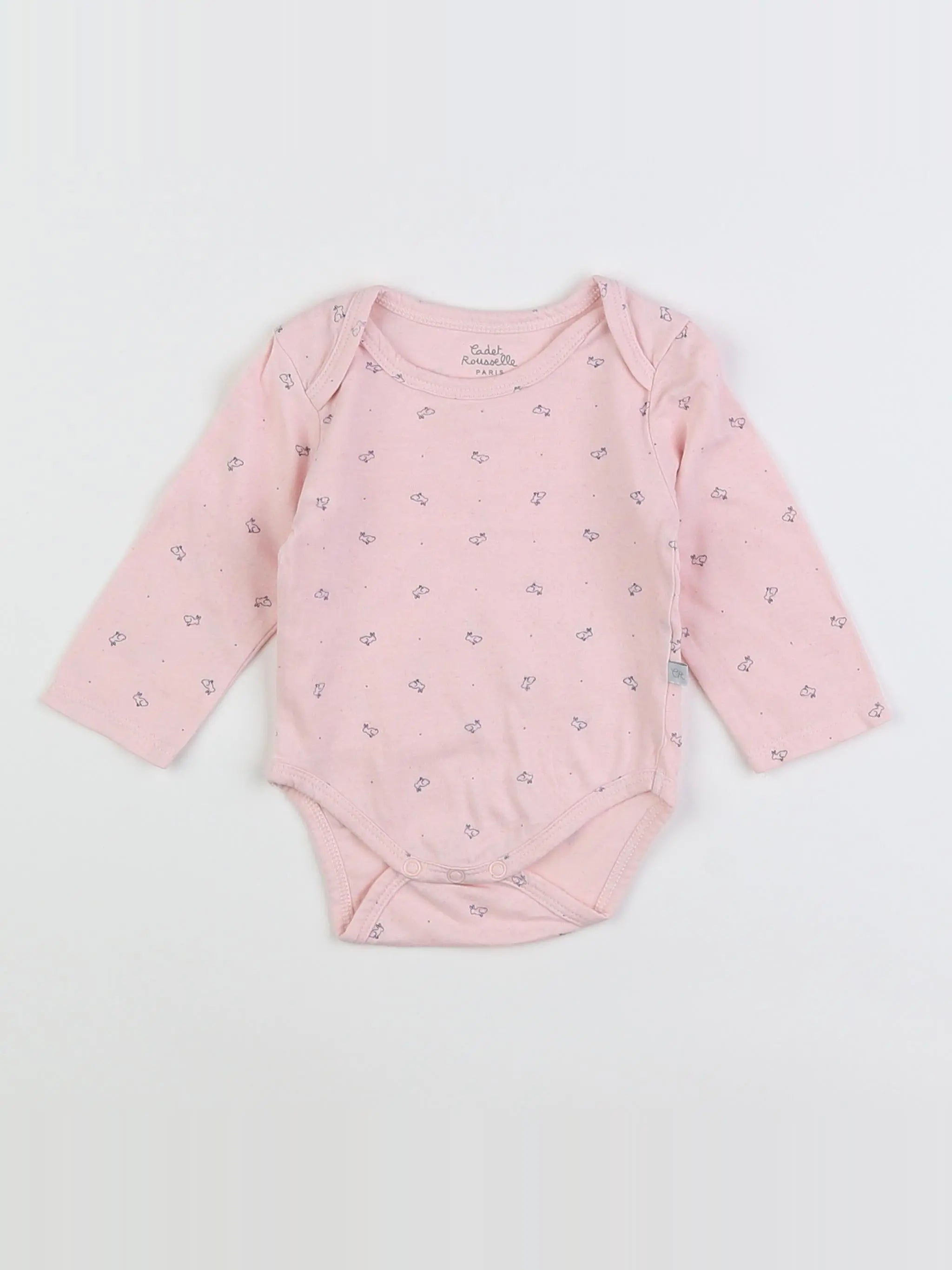 Cadet Rousselle - body rose - 3 mois