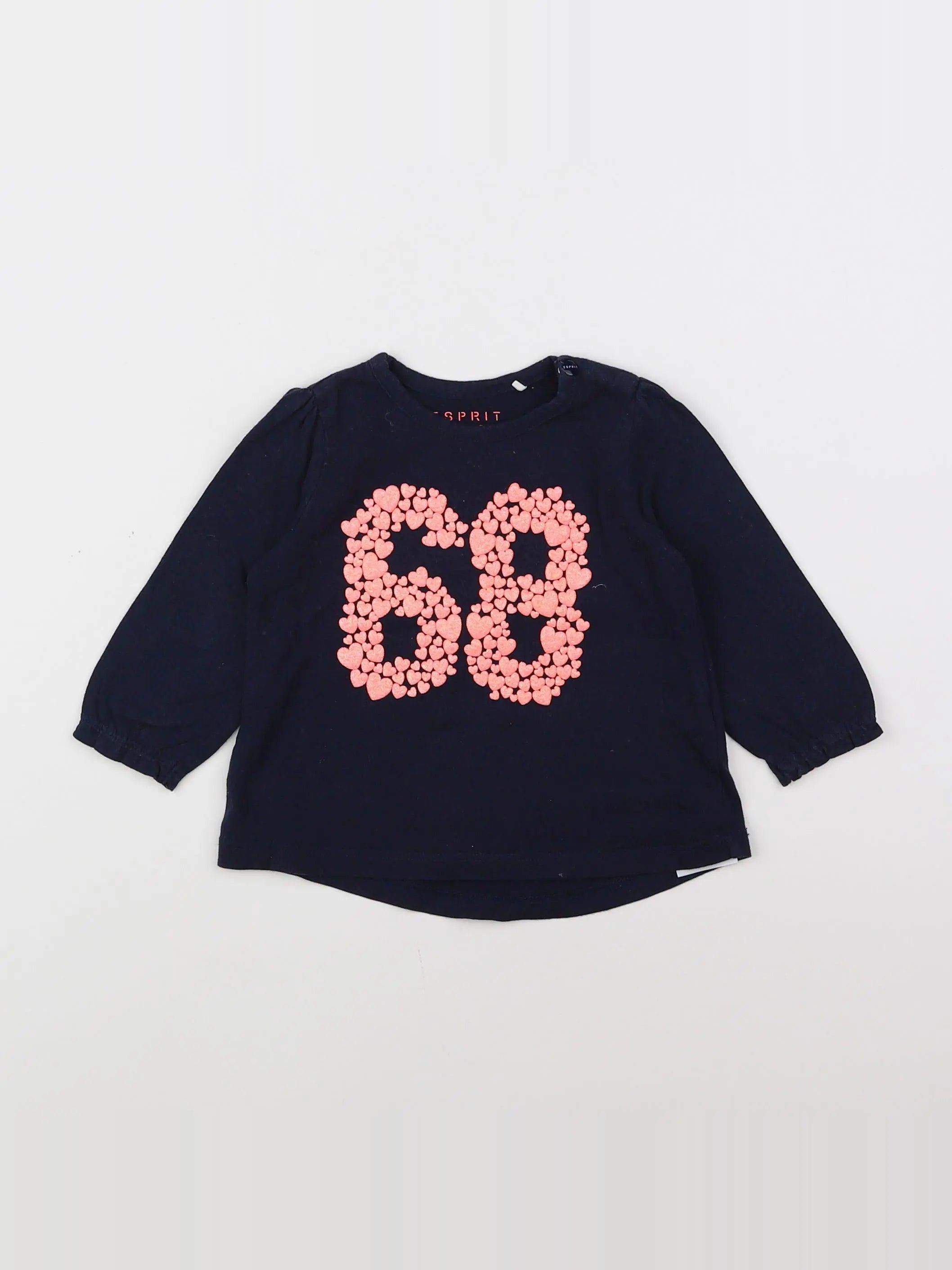 Esprit - tee-shirt bleu, rose - 3 mois