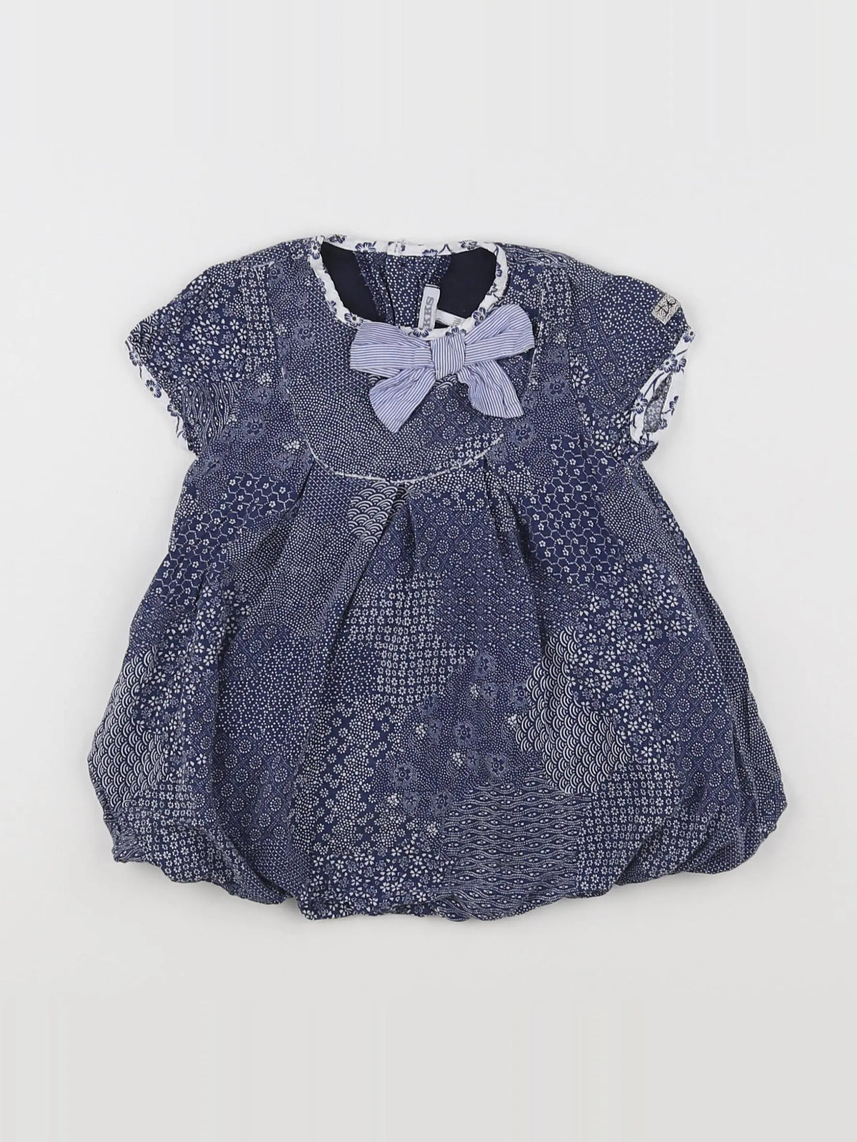IKKS - robe bleu, blanc - 3 mois
