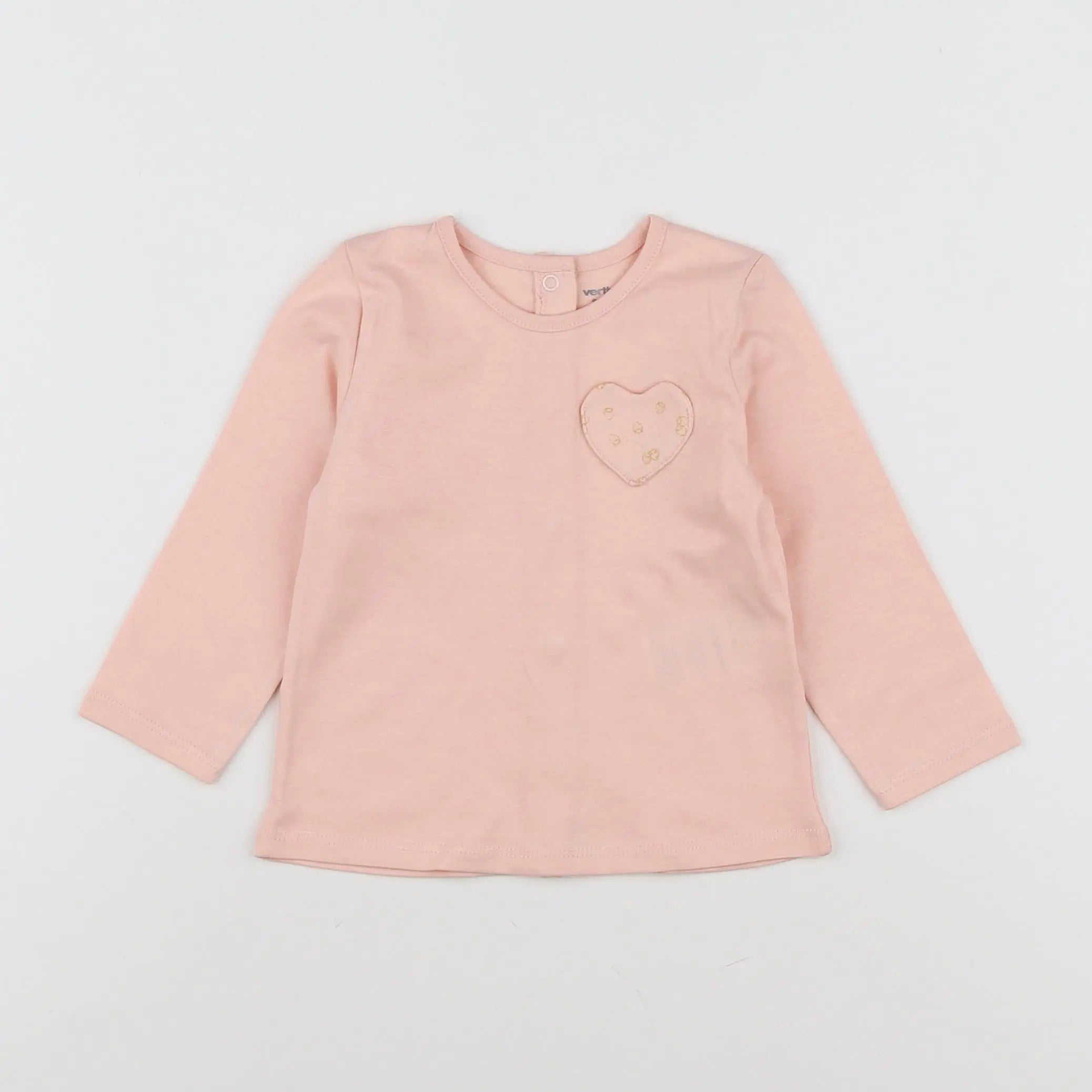 Vertbaudet - tee-shirt rose - 9 mois