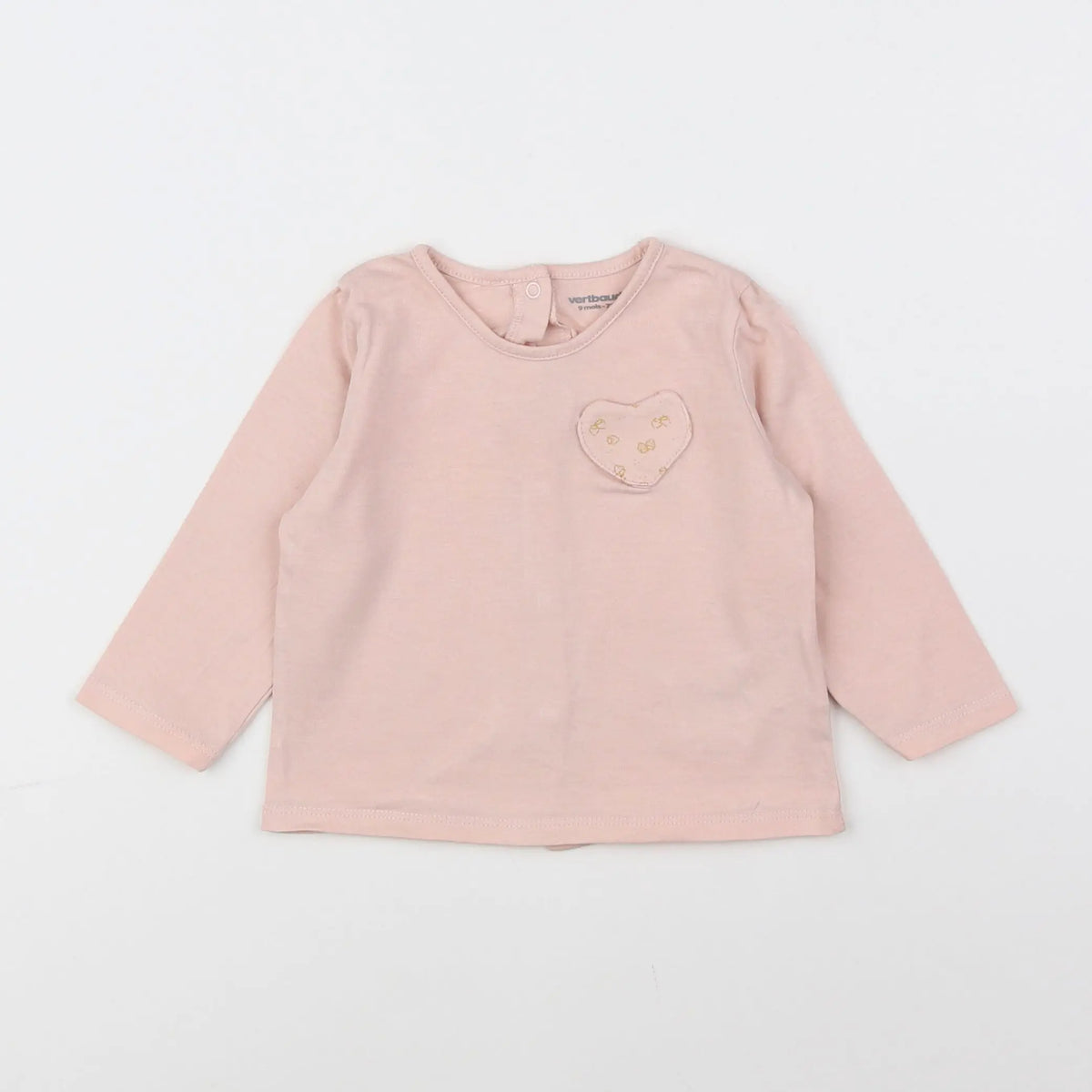 Vertbaudet - tee-shirt rose - 9 mois