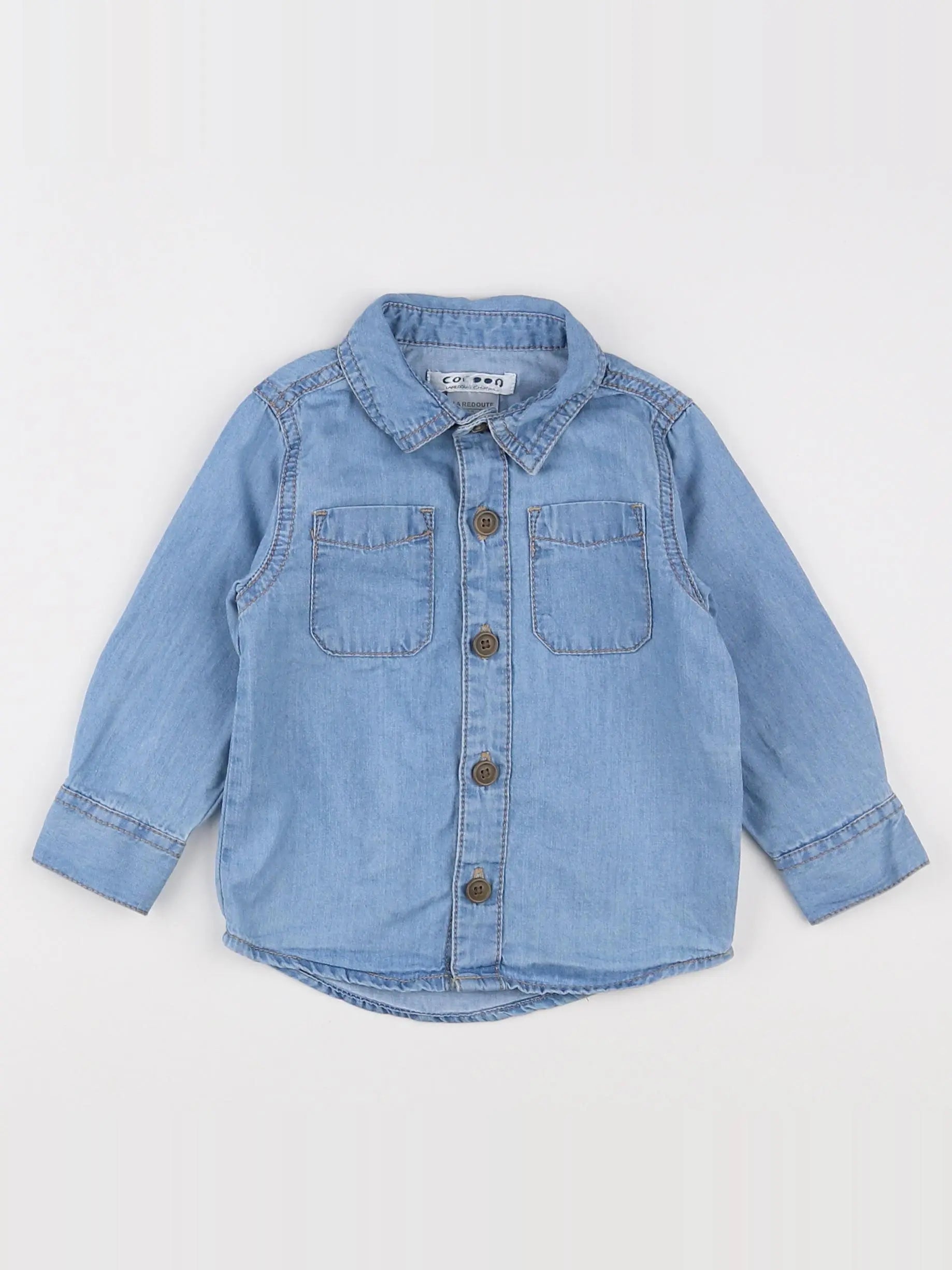 La Redoute - chemise bleu - 9 mois