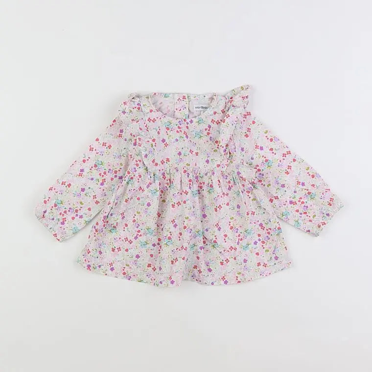 Vertbaudet - blouse multicolore - 12 mois