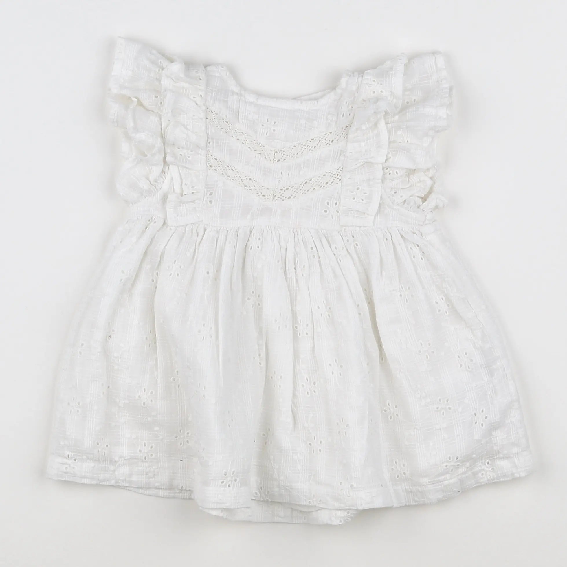 Vertbaudet - robe blanc - 12 mois