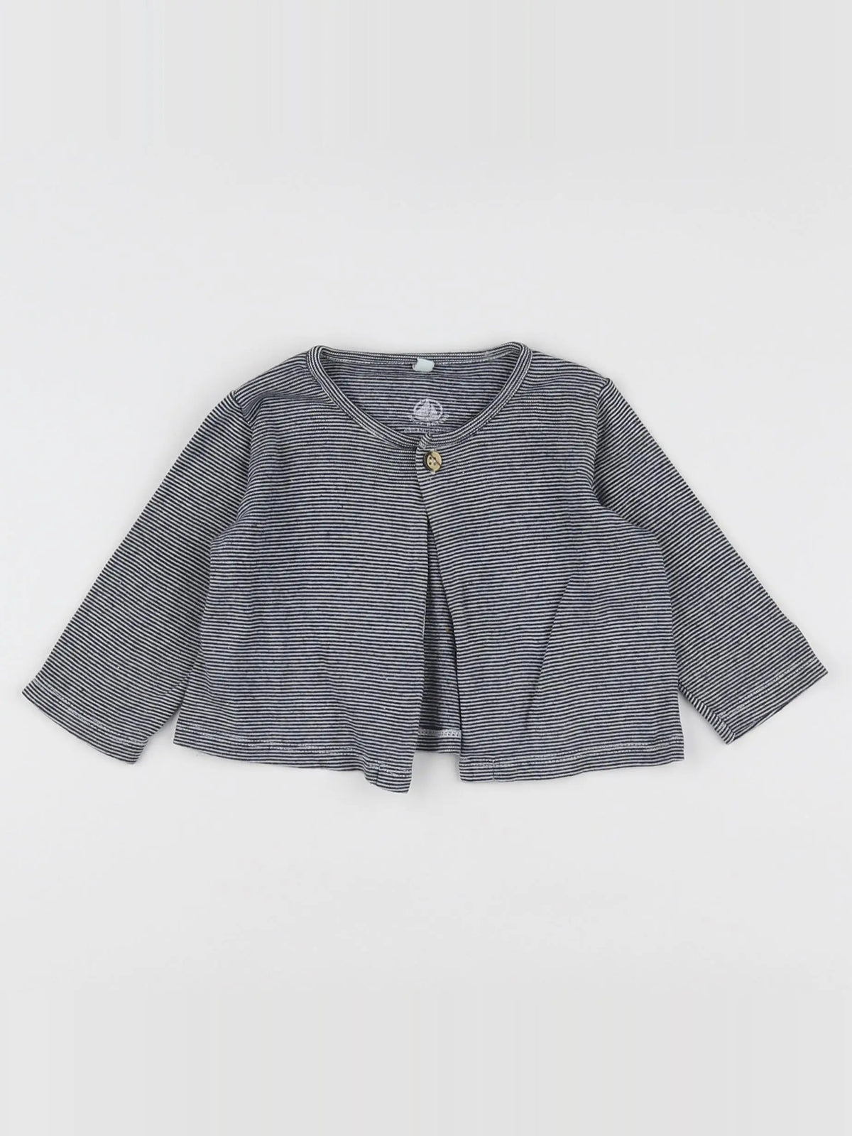 Petit Bateau - tee-shirt bleu, blanc - 6 mois