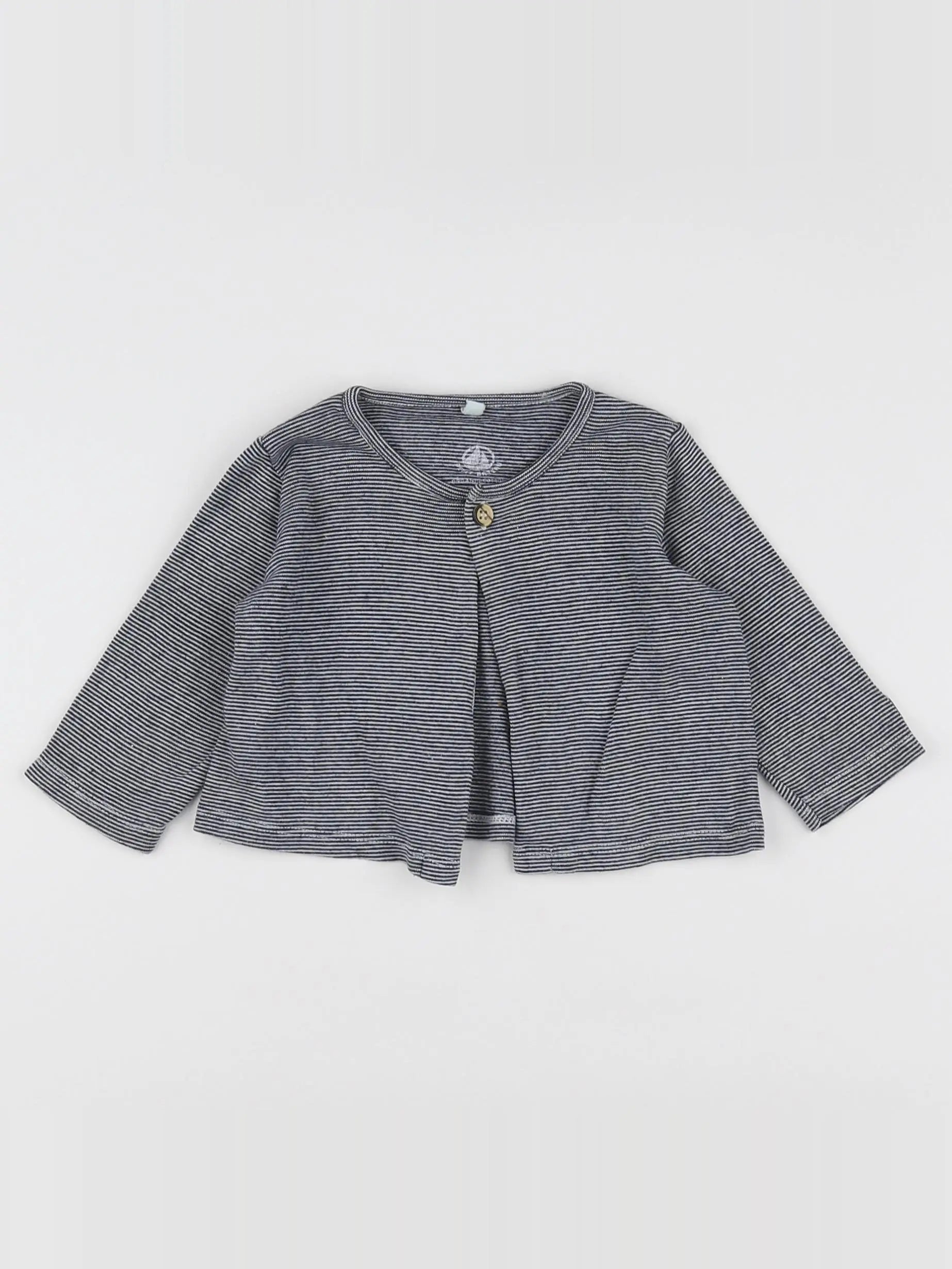 Petit Bateau - tee-shirt bleu, blanc - 6 mois