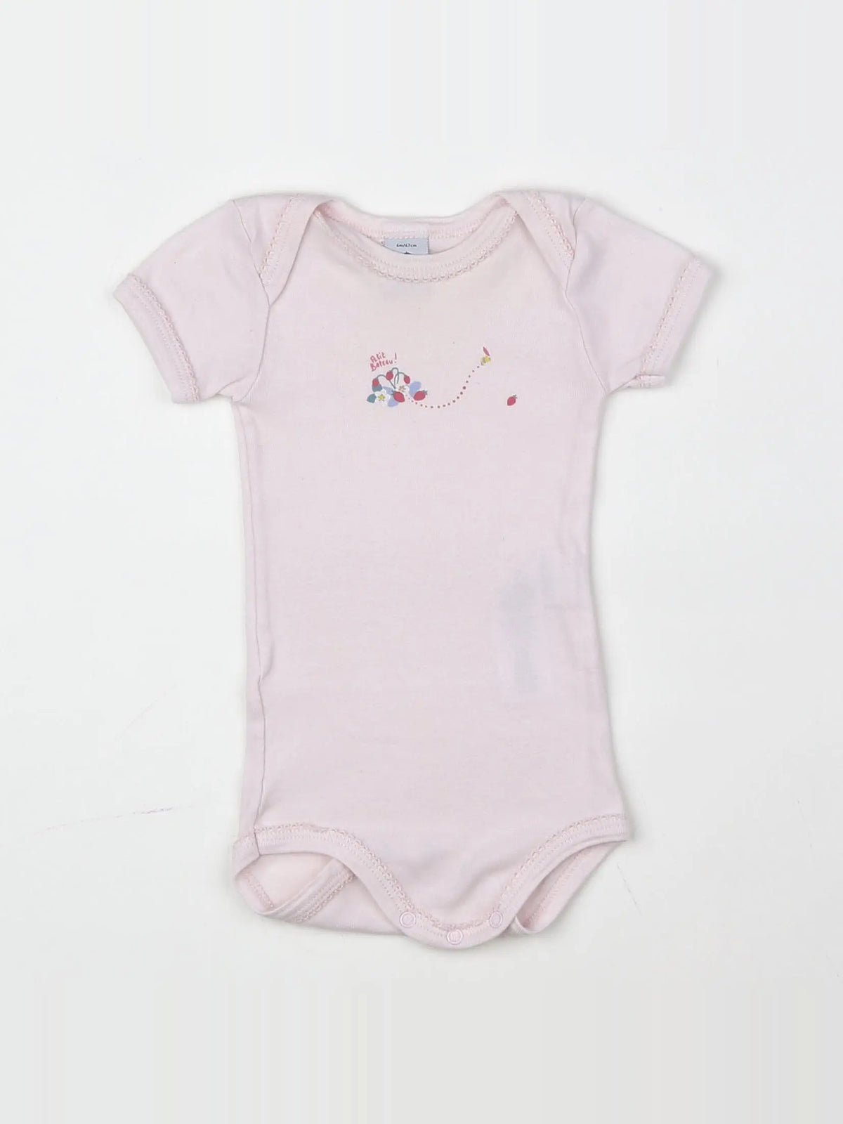 Petit Bateau - body rose - 6 mois