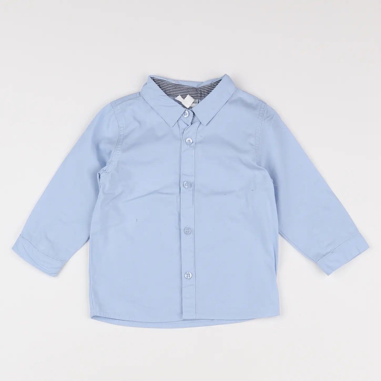 Vertbaudet - chemise bleu - 12 mois