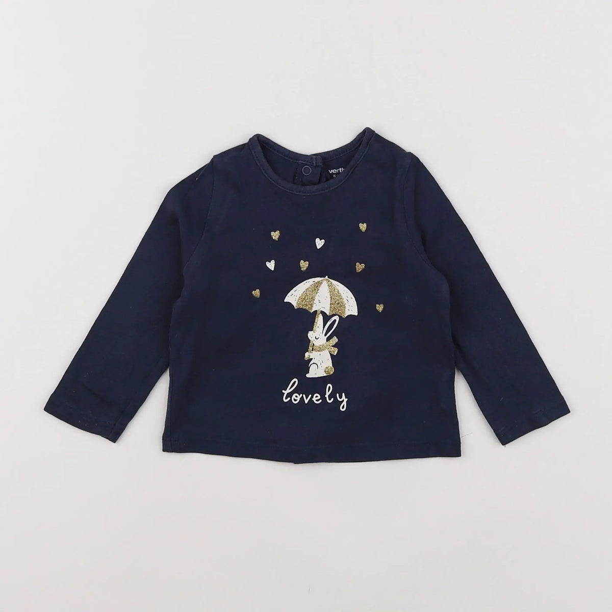 Vertbaudet - tee-shirt bleu - 6 mois