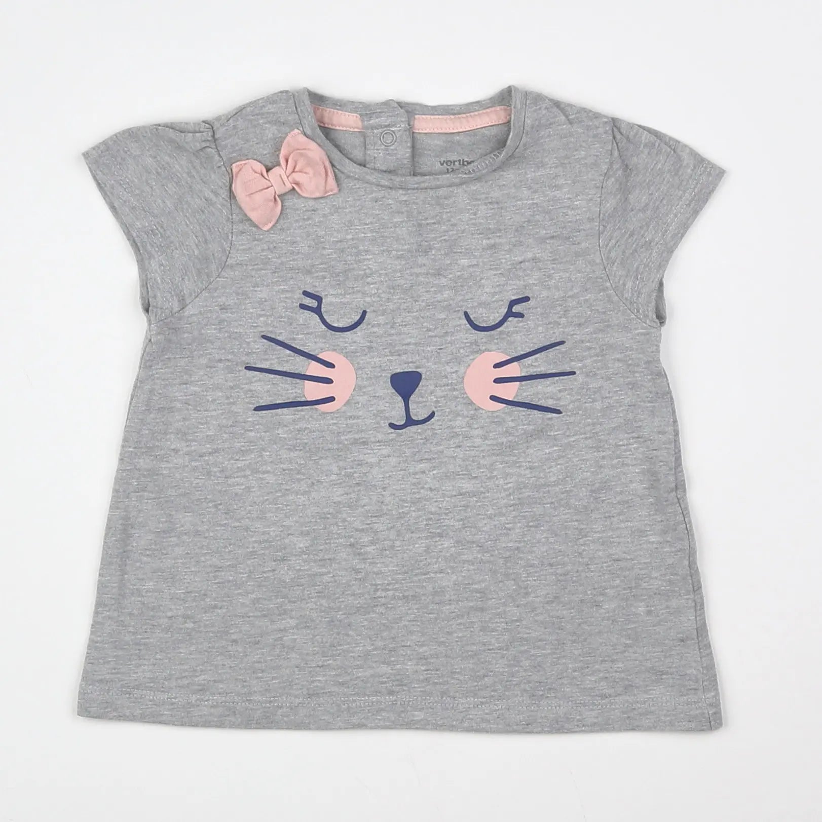 Vertbaudet - tee-shirt gris - 12 mois
