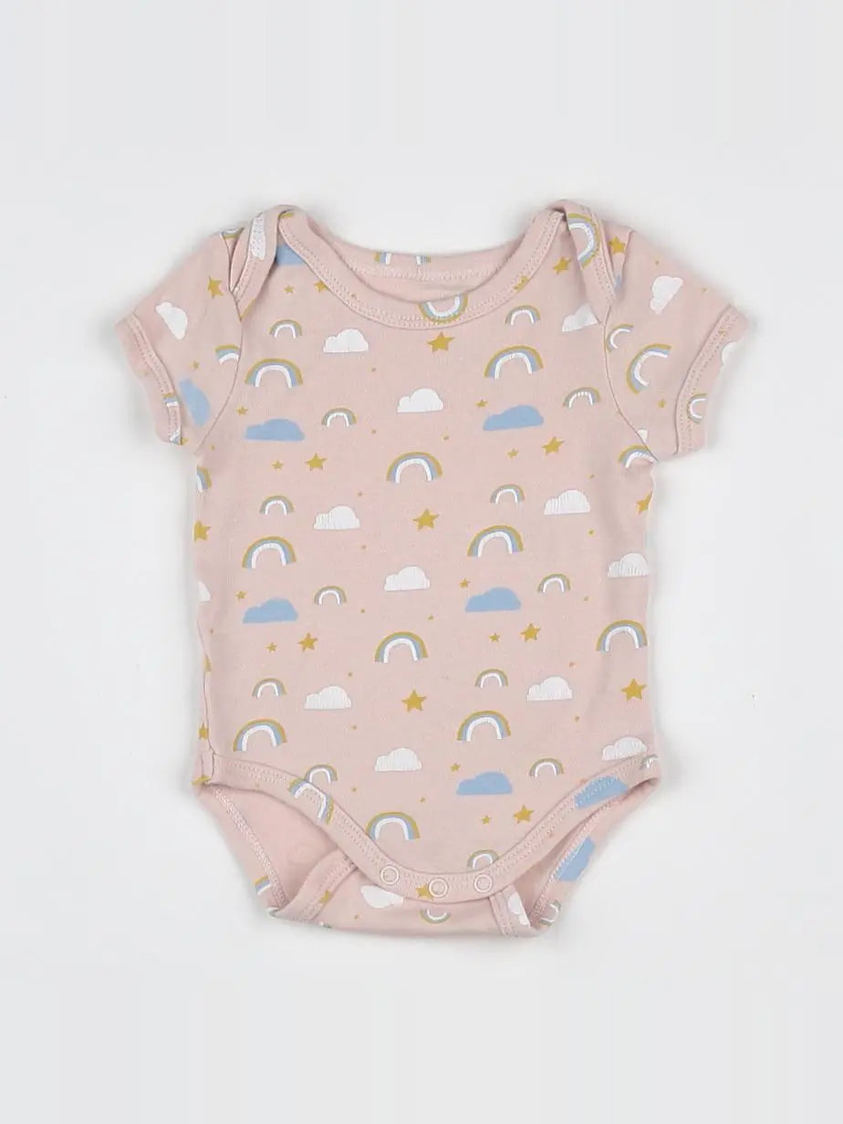Vertbaudet - body rose, bleu - 3 mois