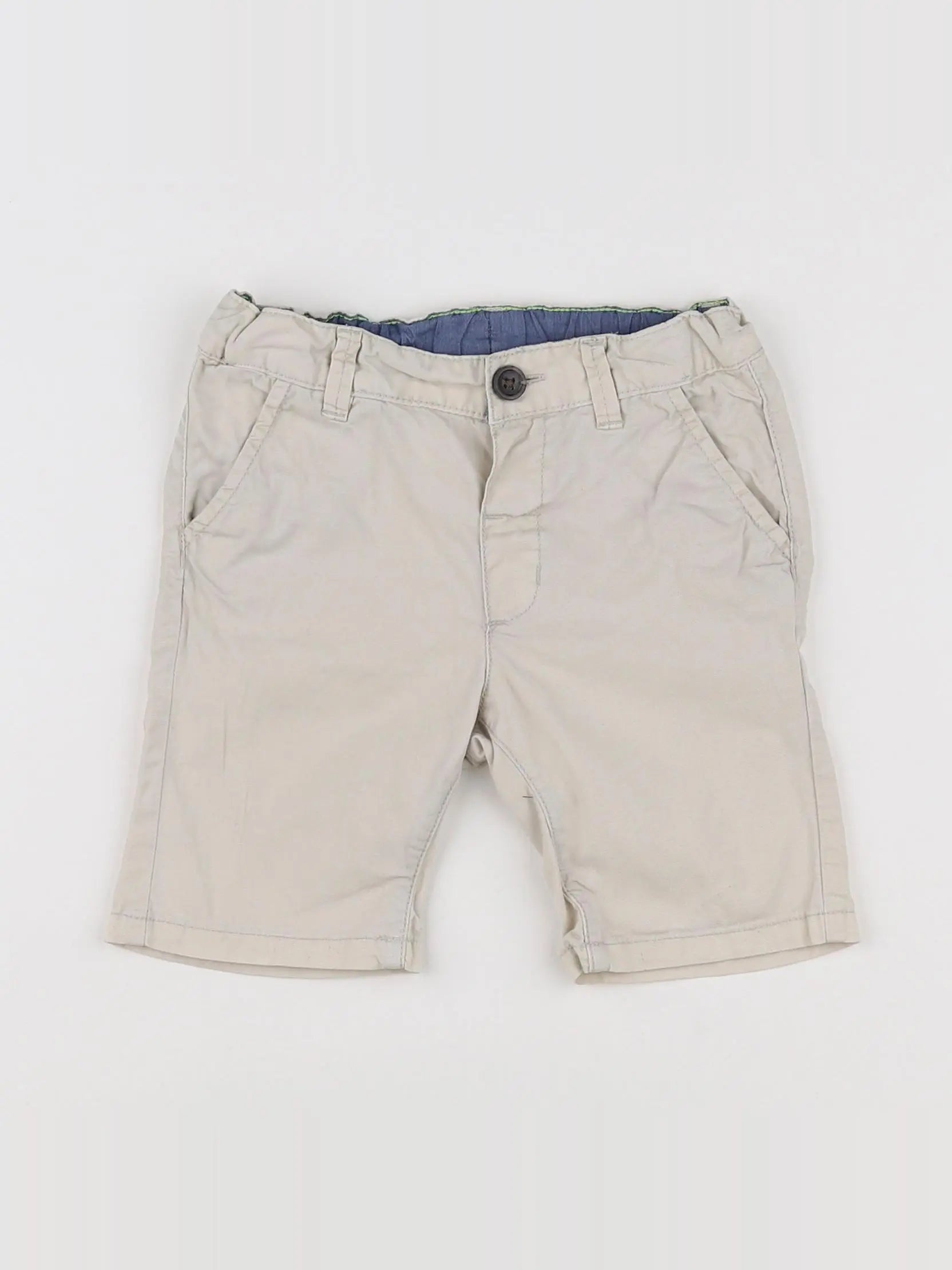 H&M - short beige - 6/9 mois