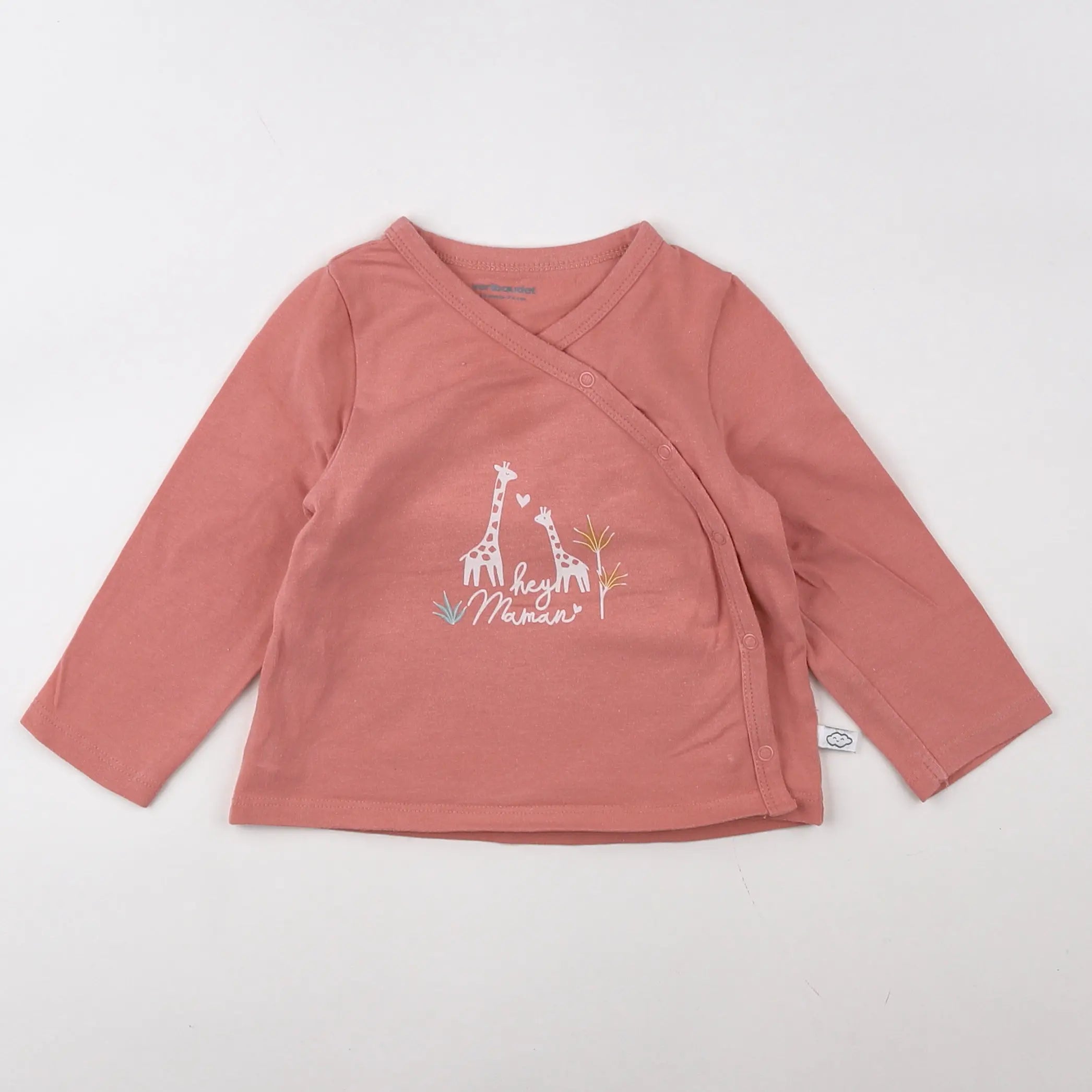 Vertbaudet - tee-shirt rose - 12 mois
