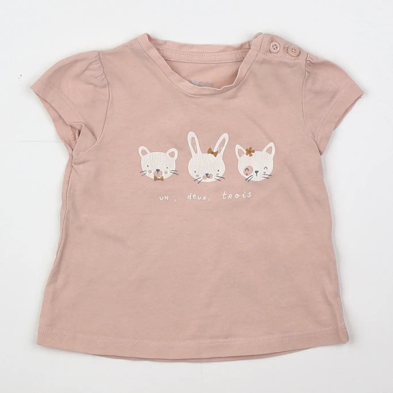 Vertbaudet - tee-shirt rose - 6 mois