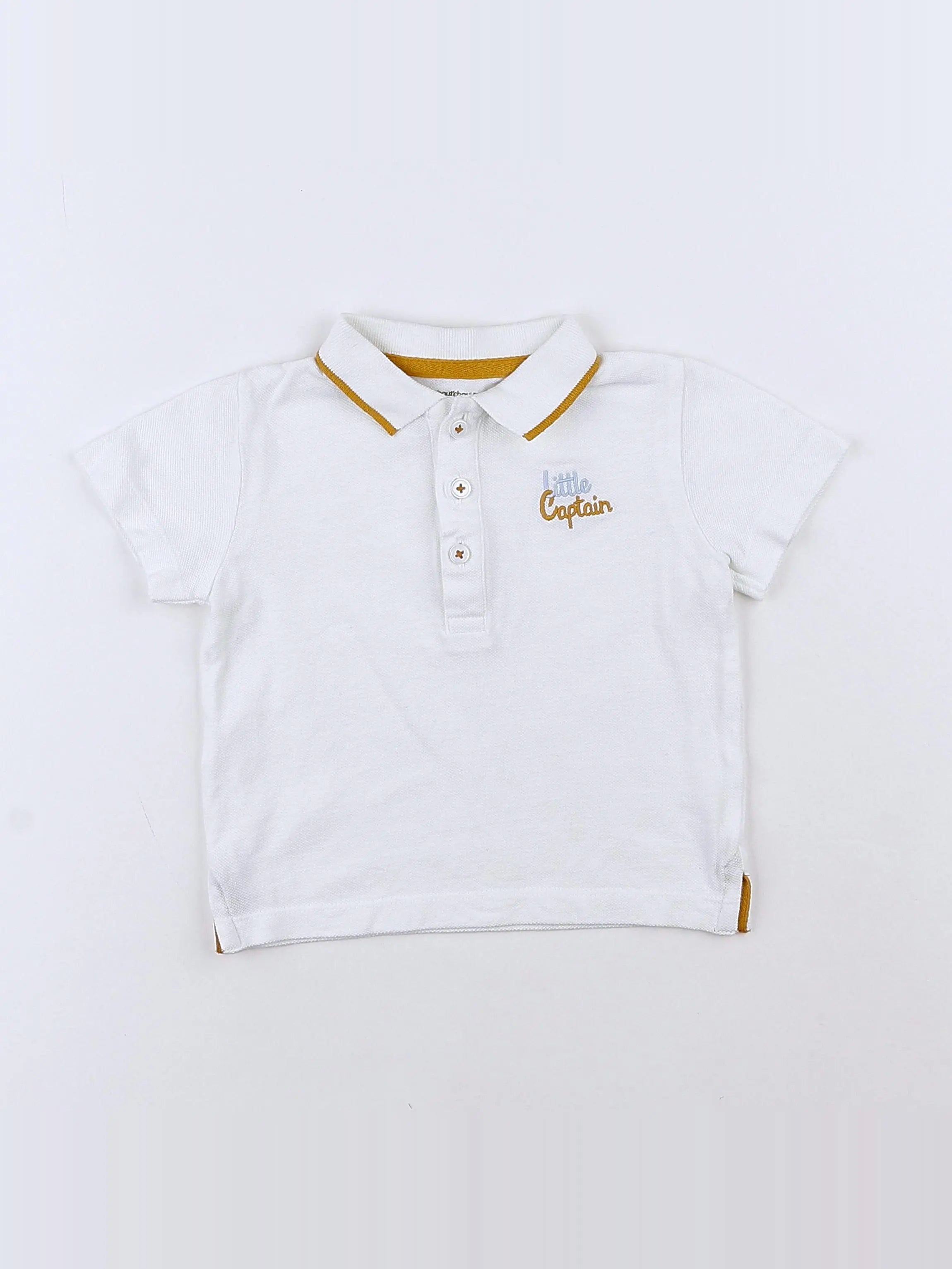 Boutchou - polo blanc - 12 mois