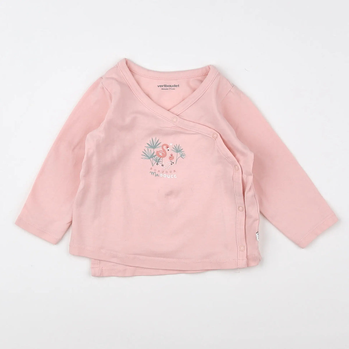 Vertbaudet - tee-shirt rose - 9 mois