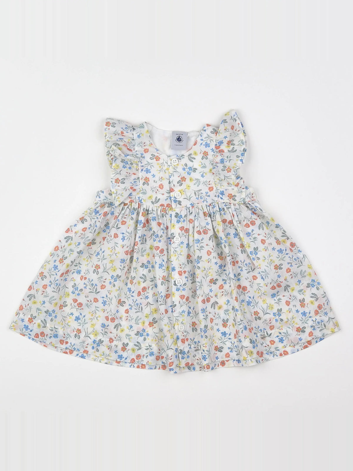Petit Bateau - robe multicolore - 6 mois