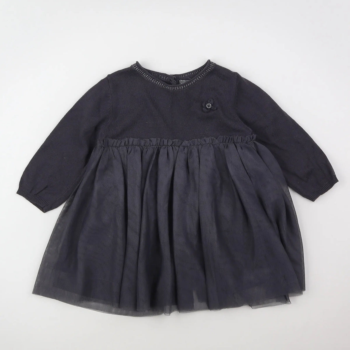 Vertbaudet - robe gris - 9 mois