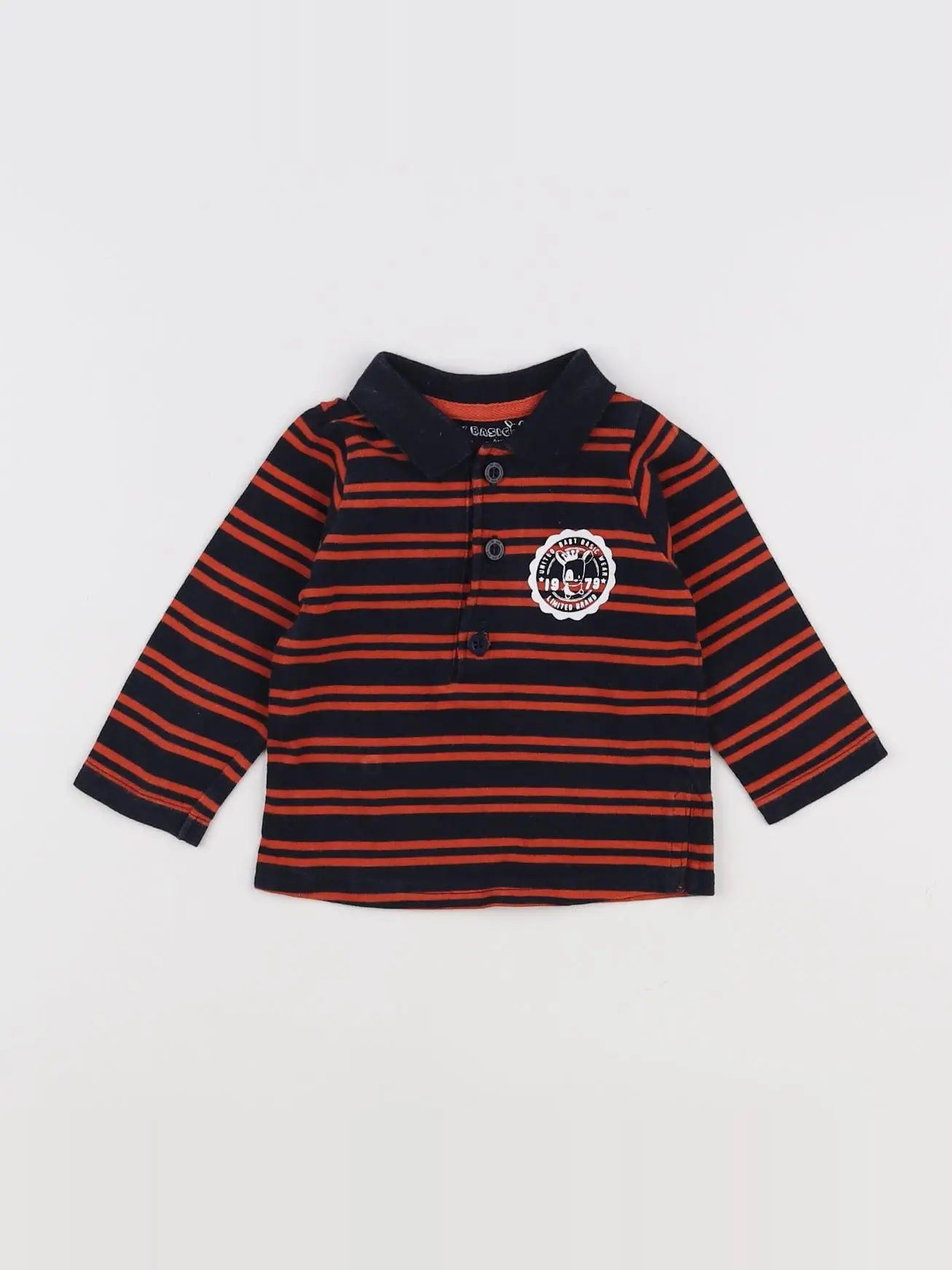 Tape à l'oeil - polo orange - 6 mois