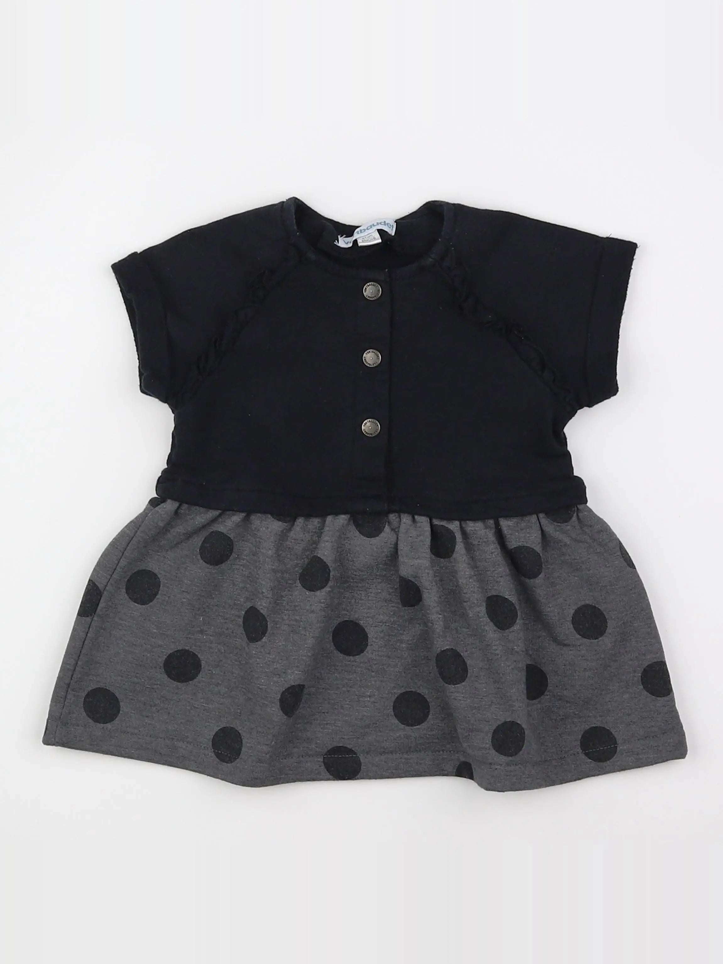 Vertbaudet - robe gris - 6 mois