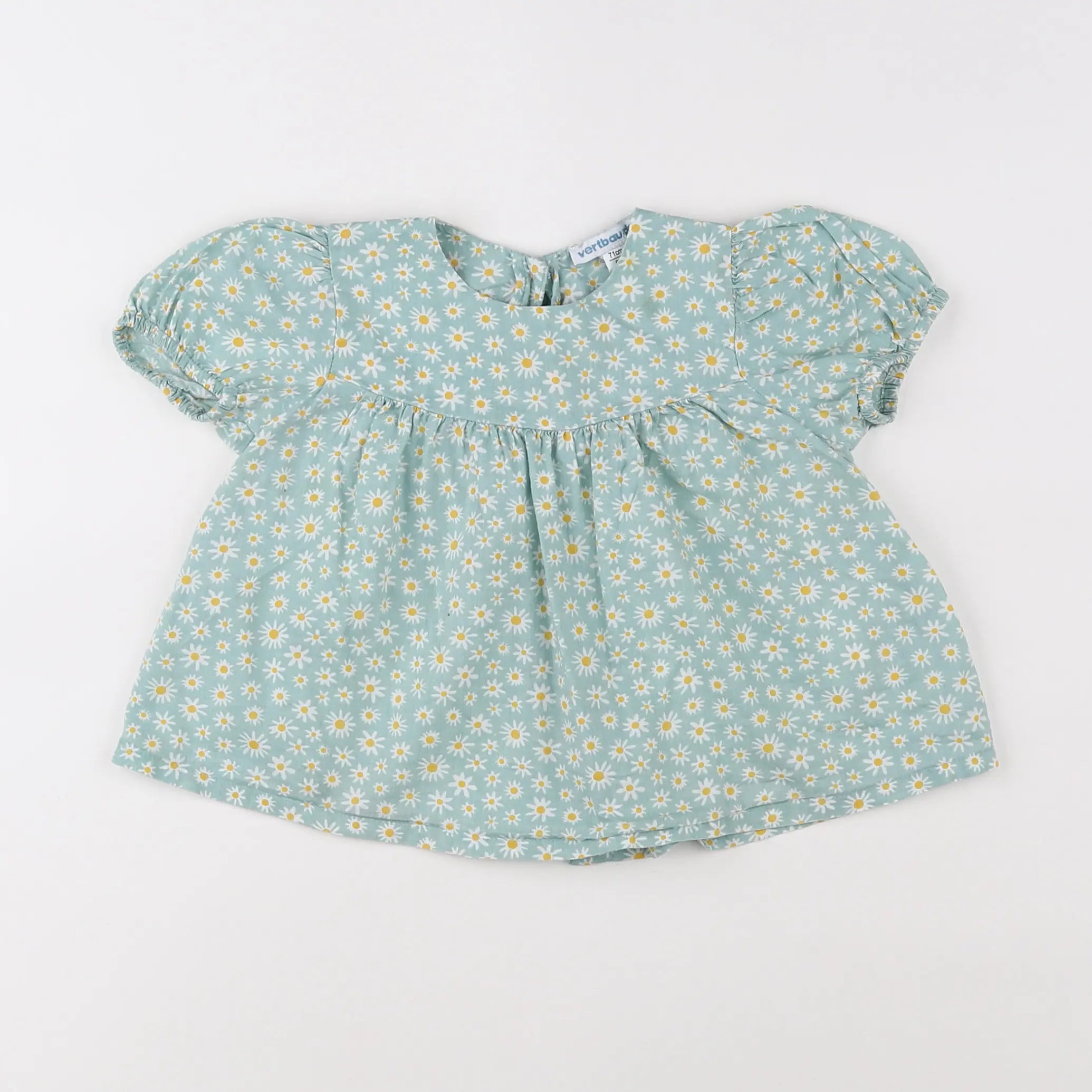 Vertbaudet - blouse bleu, jaune - 9 mois
