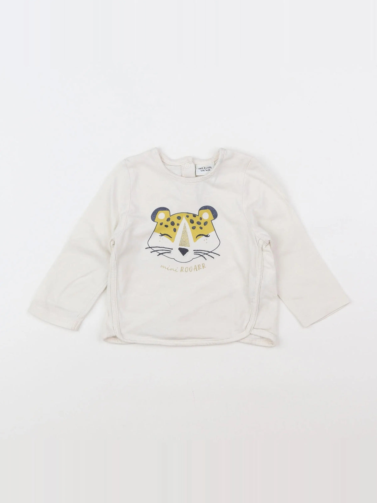 Tape à l'oeil - tee-shirt blanc, jaune - 12 mois