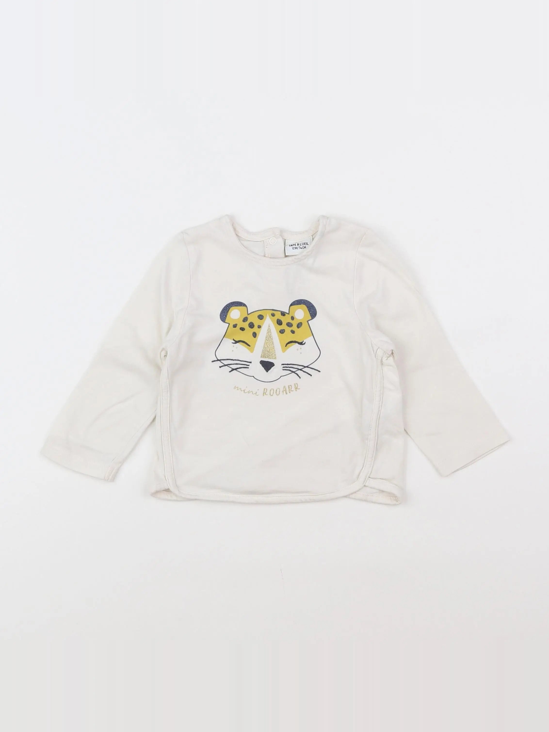 Tape à l'oeil - tee-shirt blanc, jaune - 12 mois