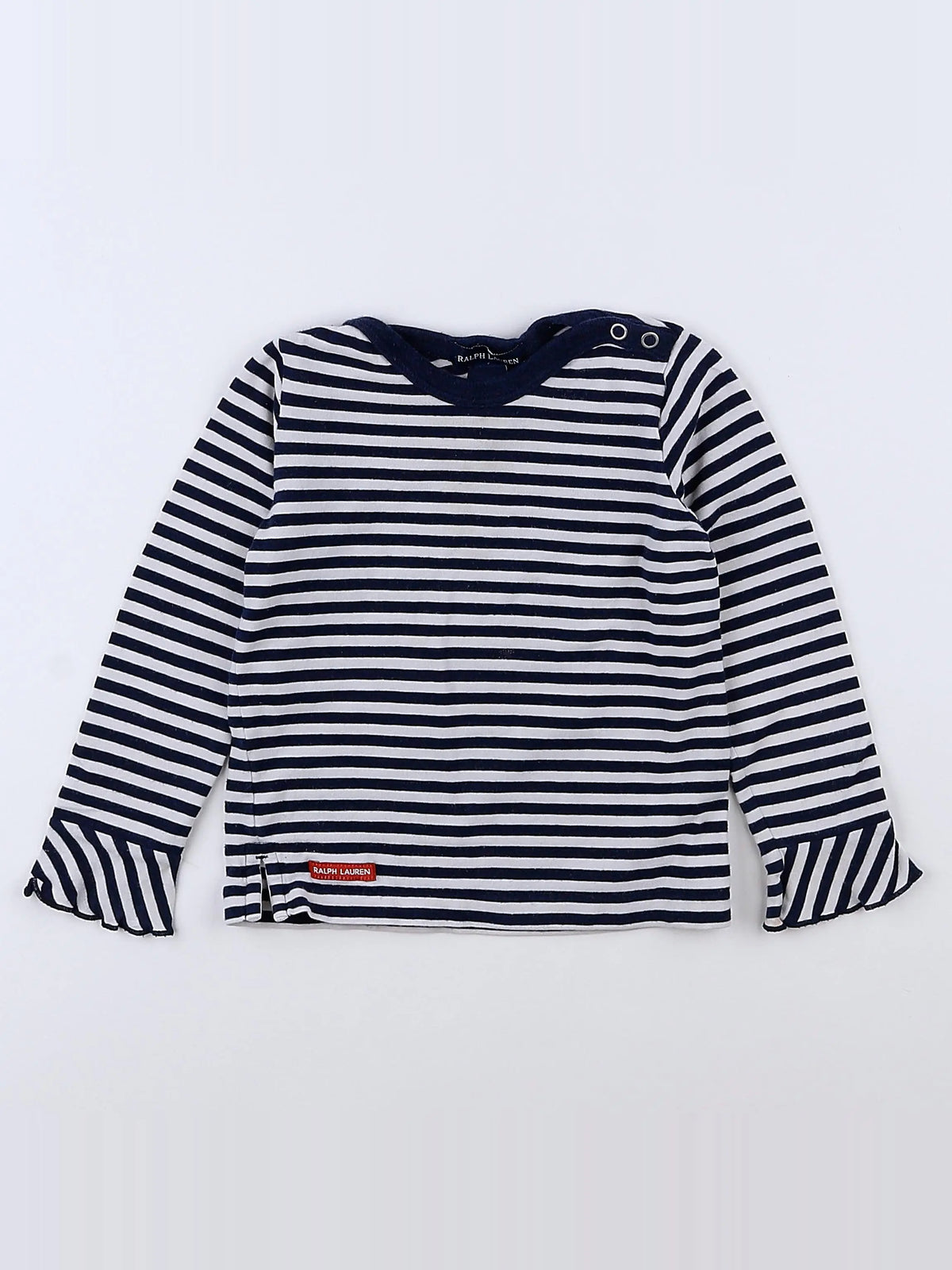 Ralph Lauren - tee-shirt blanc, bleu - 12/18 mois
