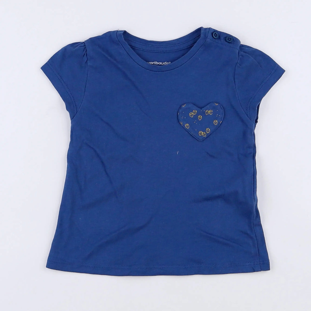 Vertbaudet - tee-shirt bleu - 9 mois