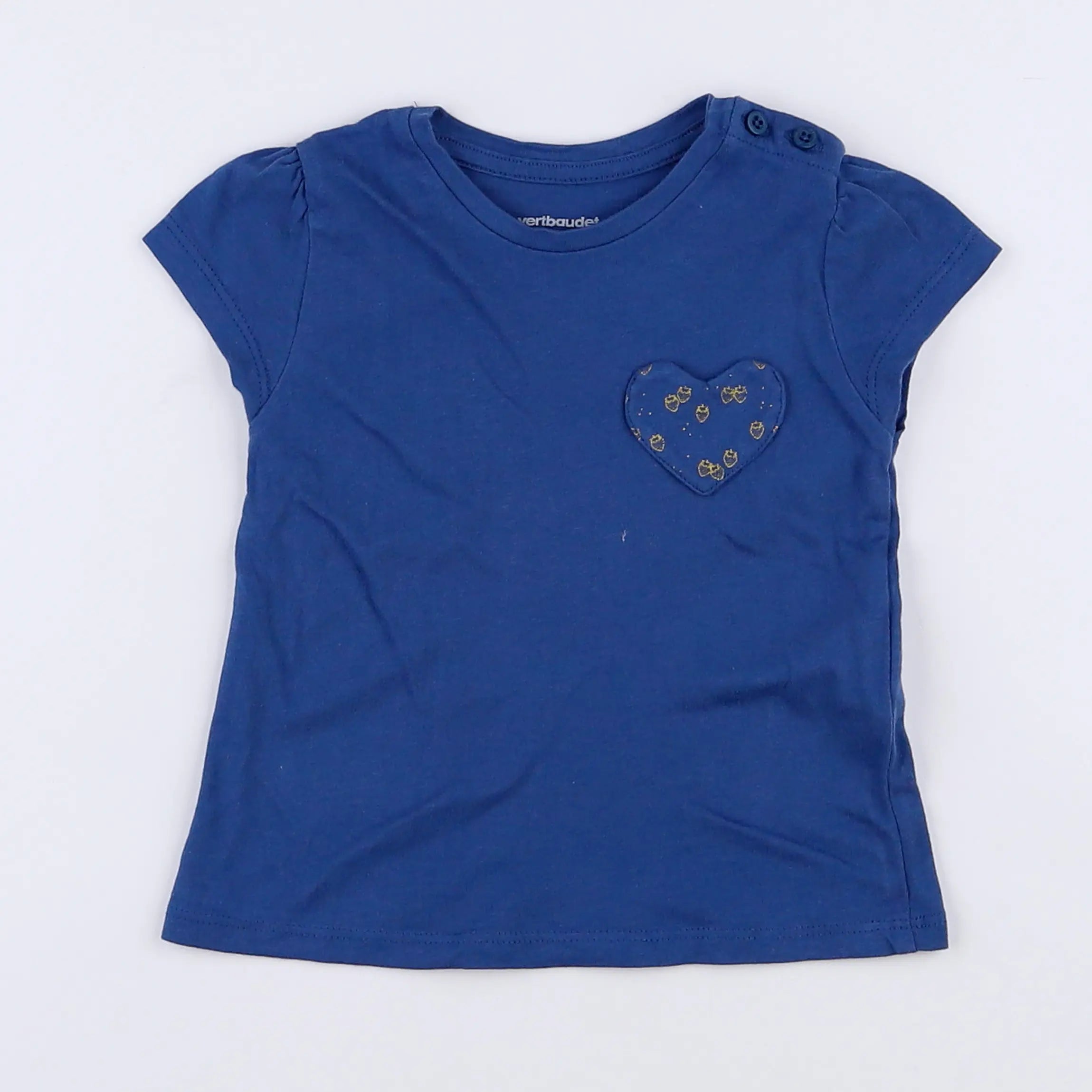 Vertbaudet - tee-shirt bleu - 9 mois
